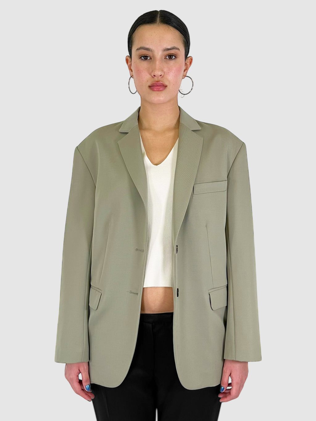Wool Single-Breasted Blazer