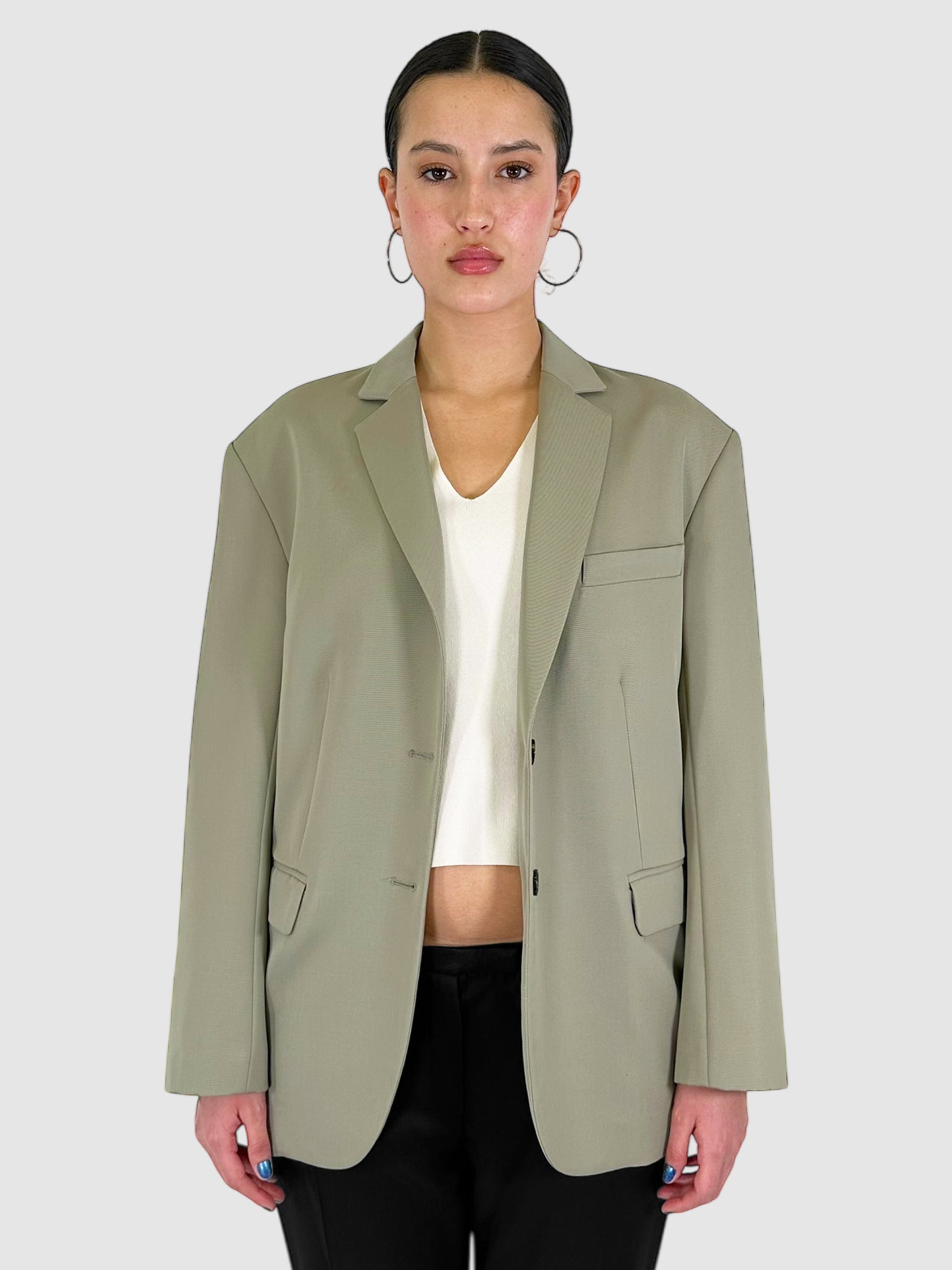 Wool Single-Breasted Blazer