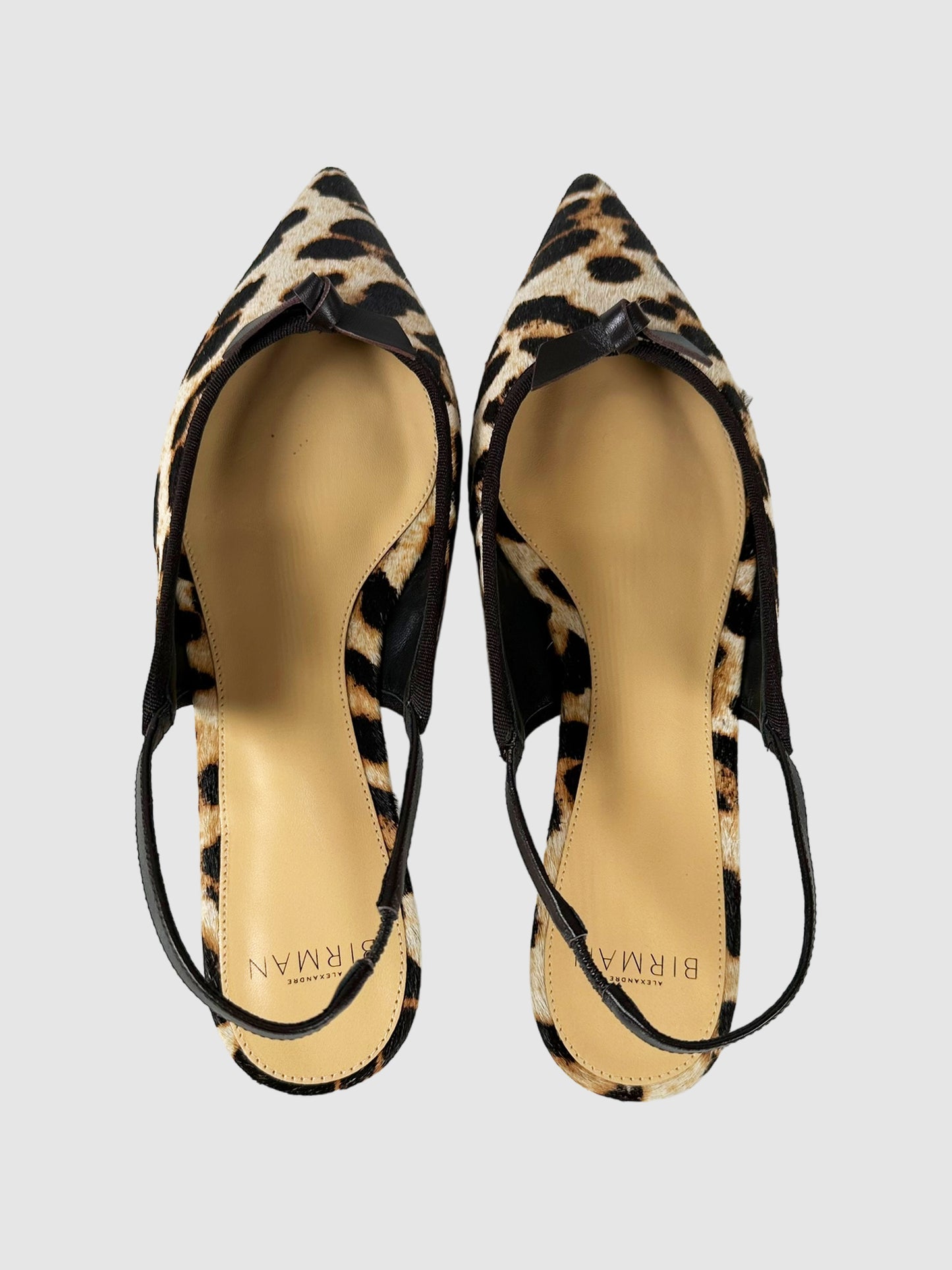 Leopard Print Slingback Flats - Size 38.5