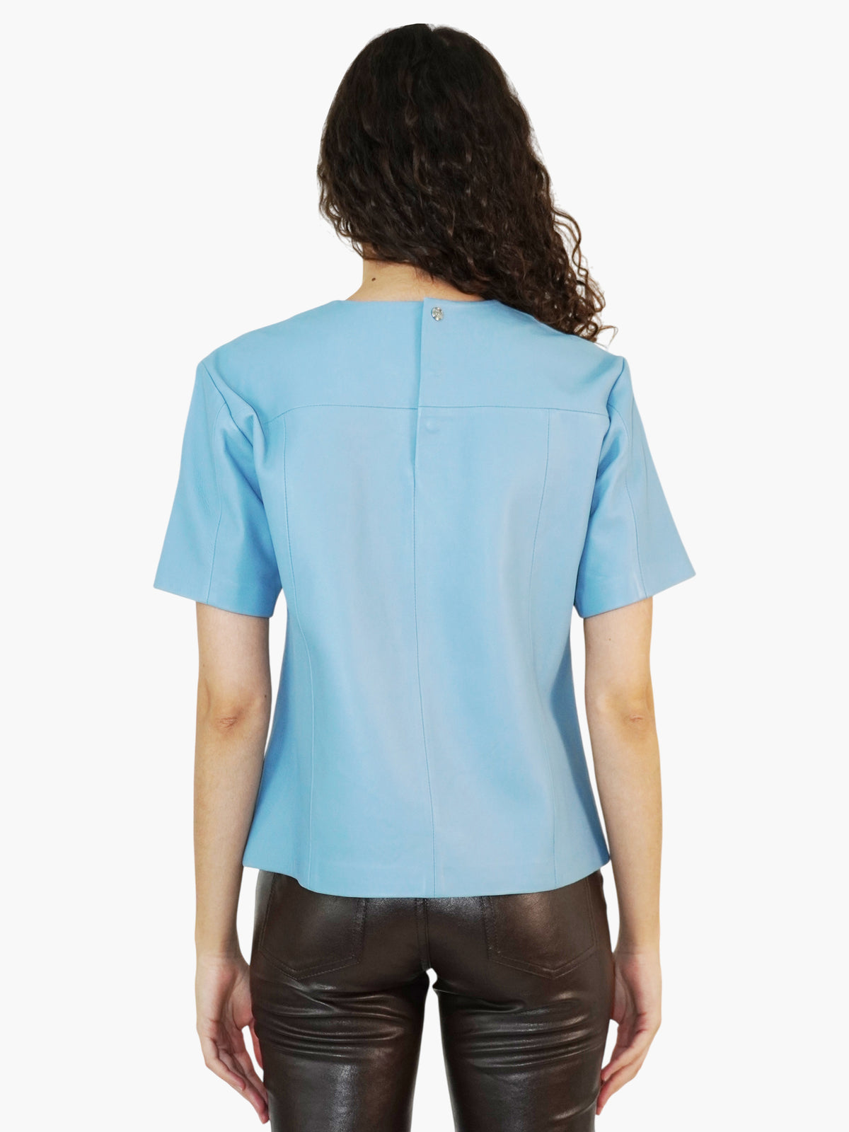Leather Audrey Top