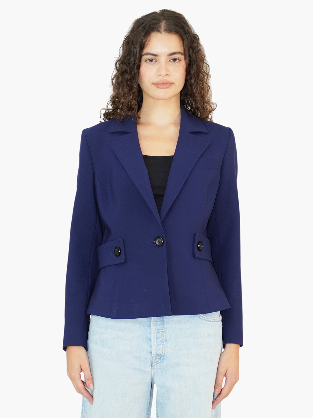 Cropped Wool Blazer