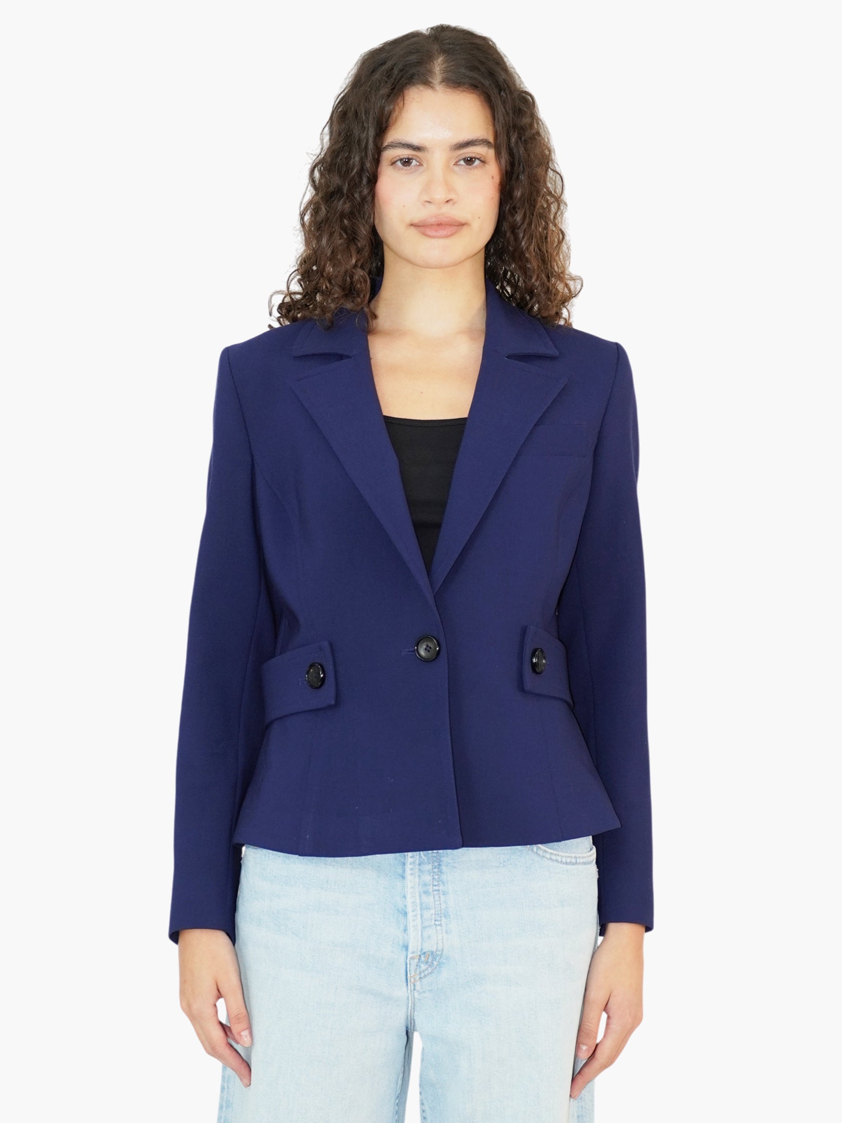 Cropped Wool Blazer