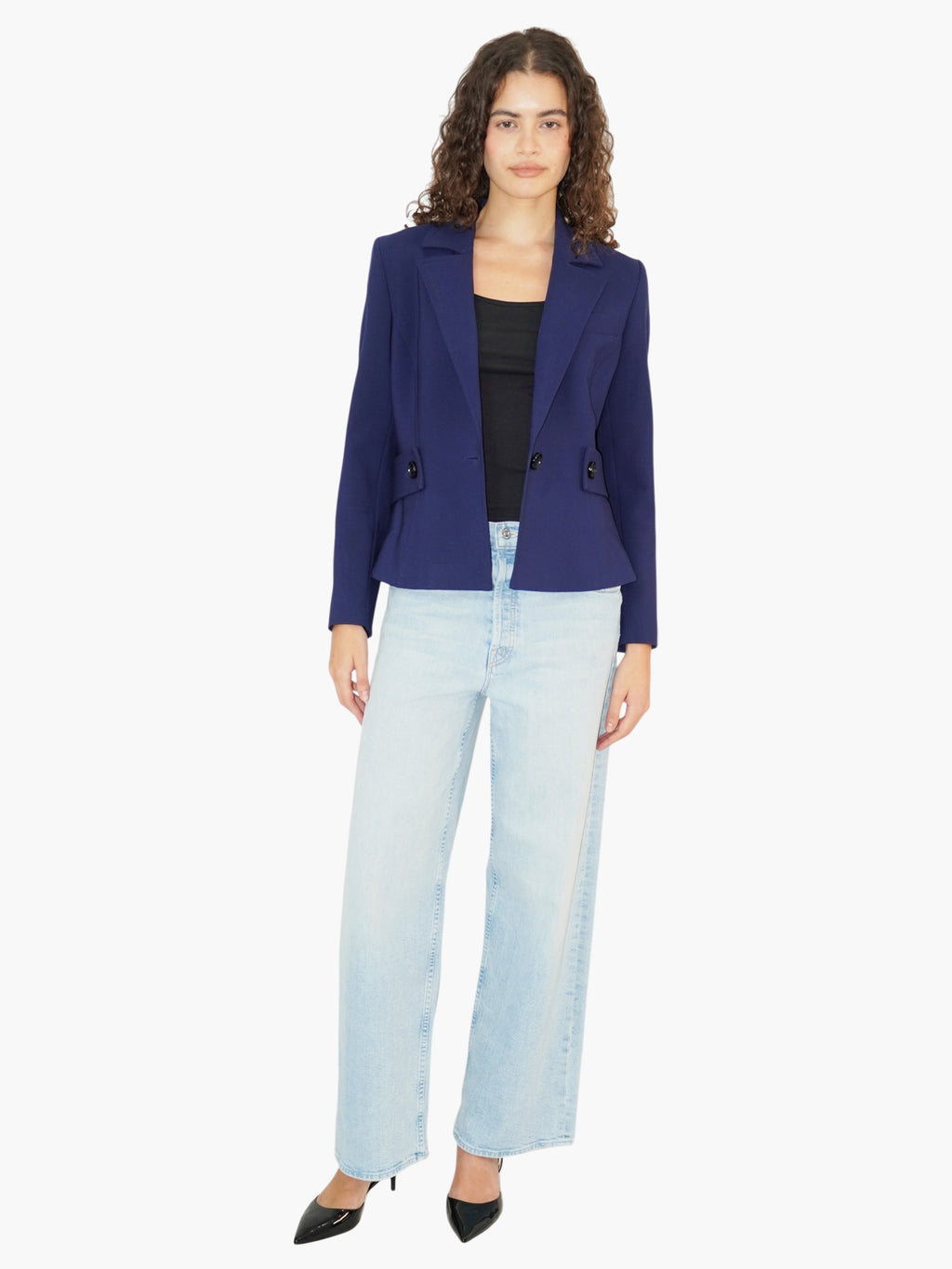 Cropped Wool Blazer