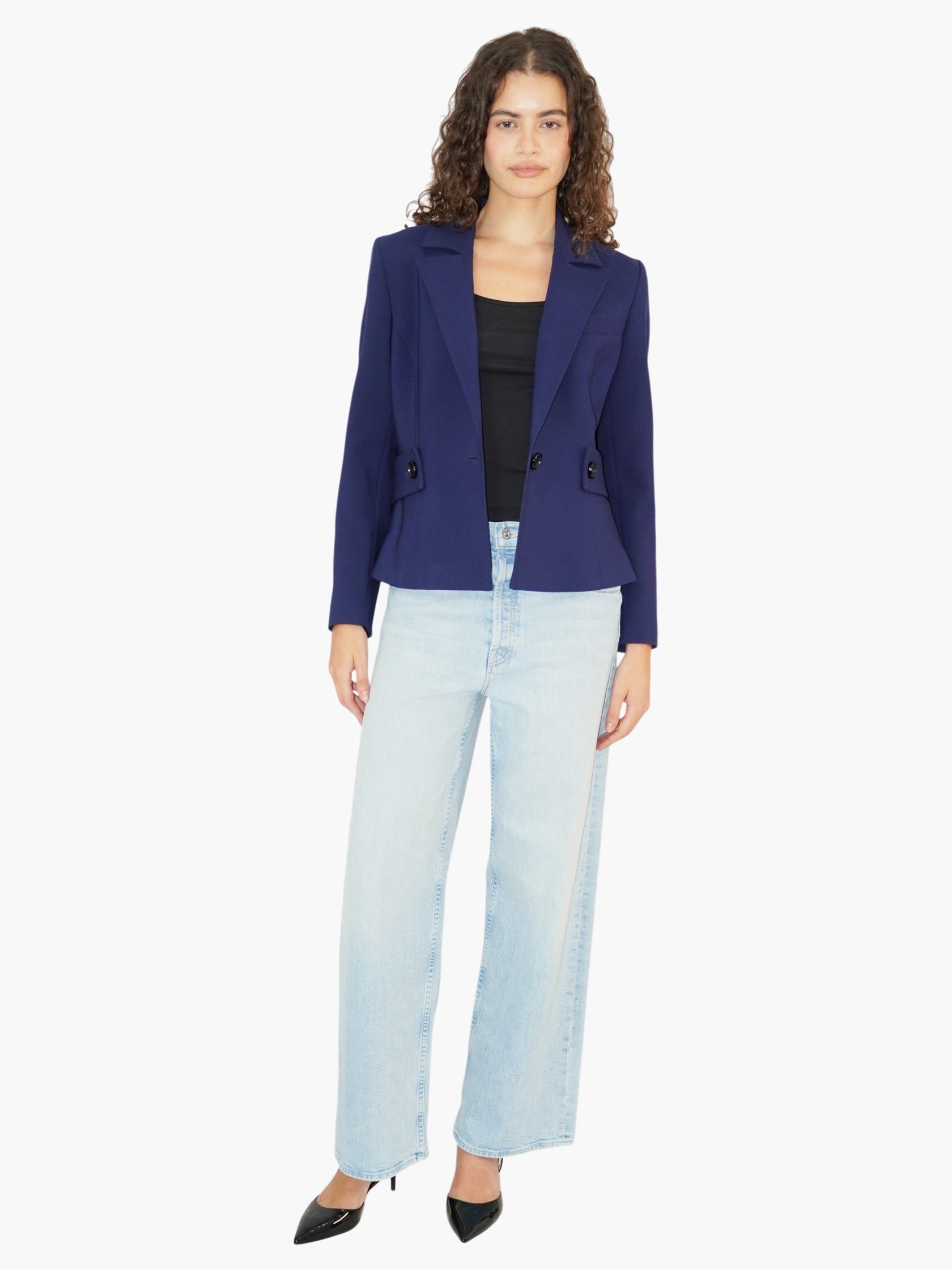 Cropped Wool Blazer