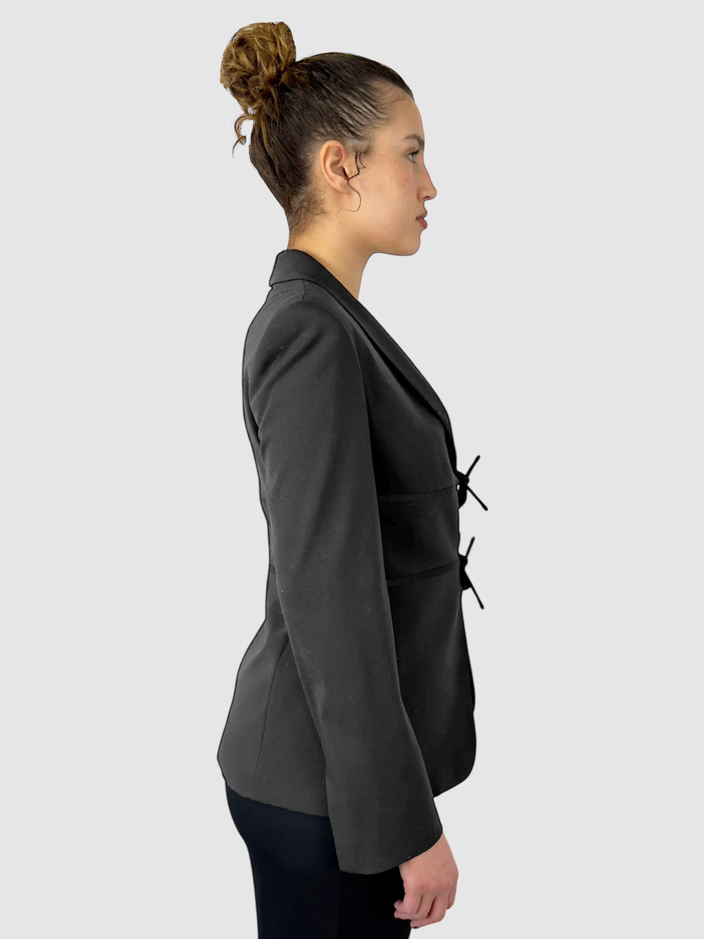 Wool Tie-Front Blazer