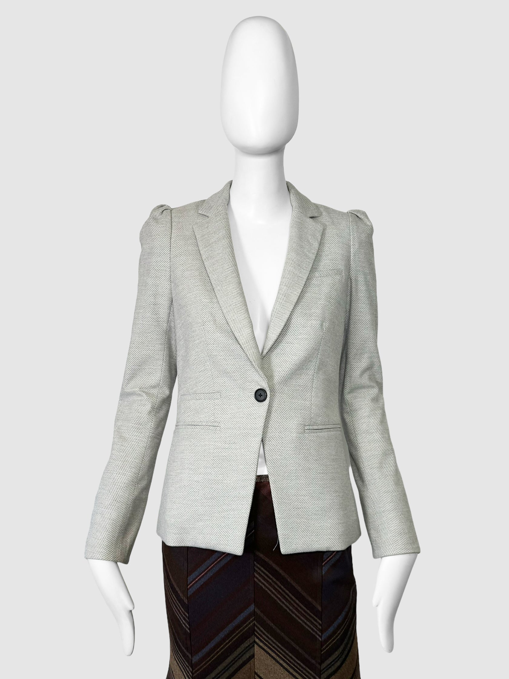Single-Button Blazer - Size 2