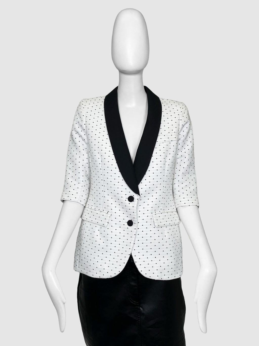 Short Sleeve Polka Dot Blazer - Size 4