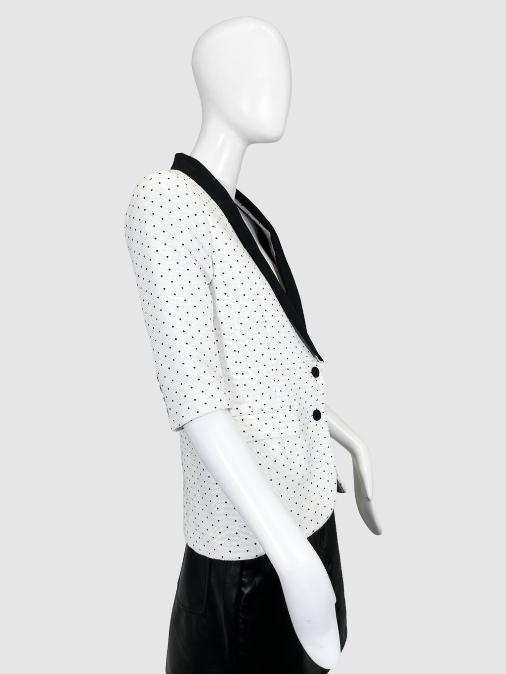 Short Sleeve Polka Dot Blazer - Size 4
