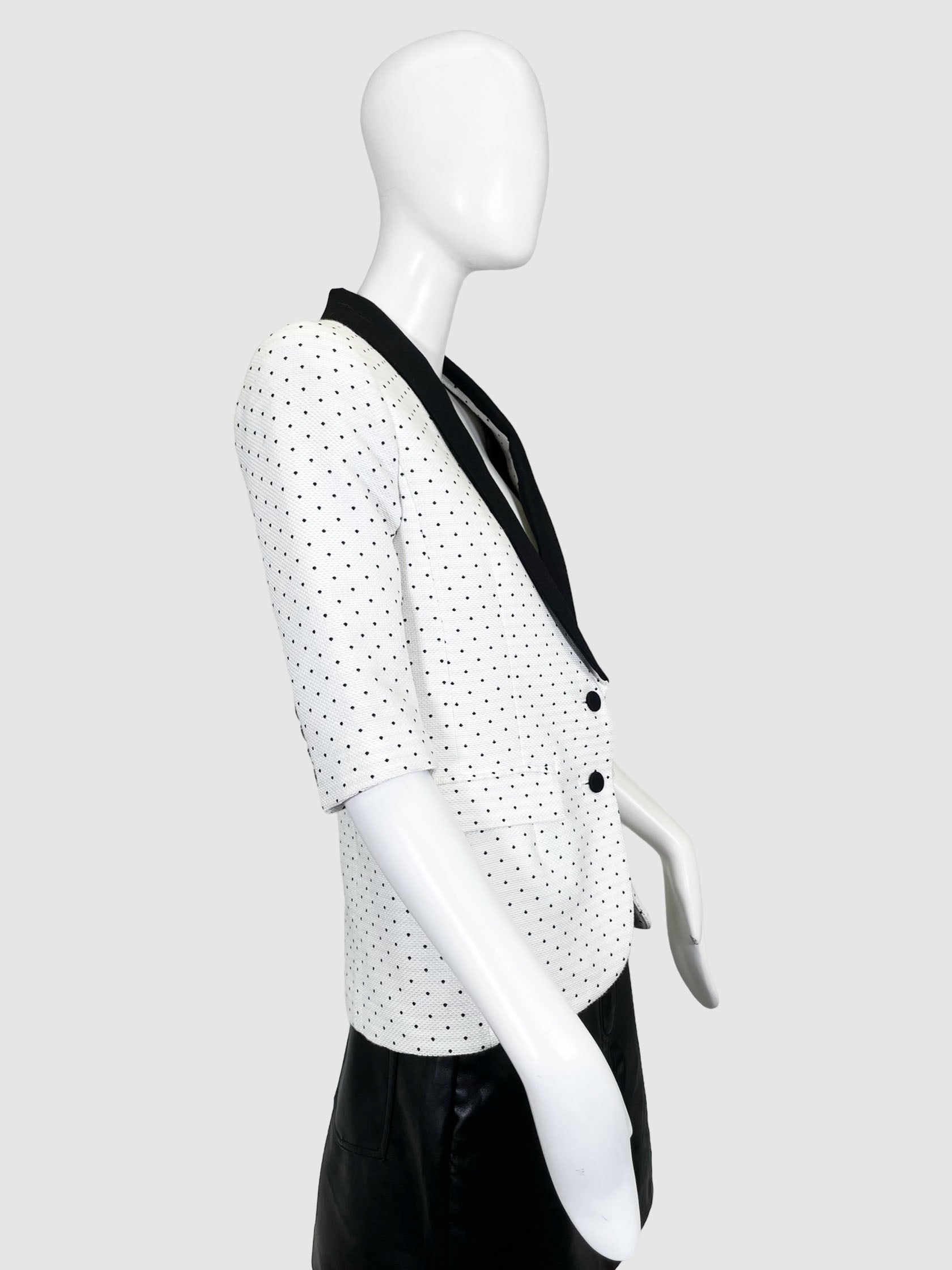 Short Sleeve Polka Dot Blazer - Size 4