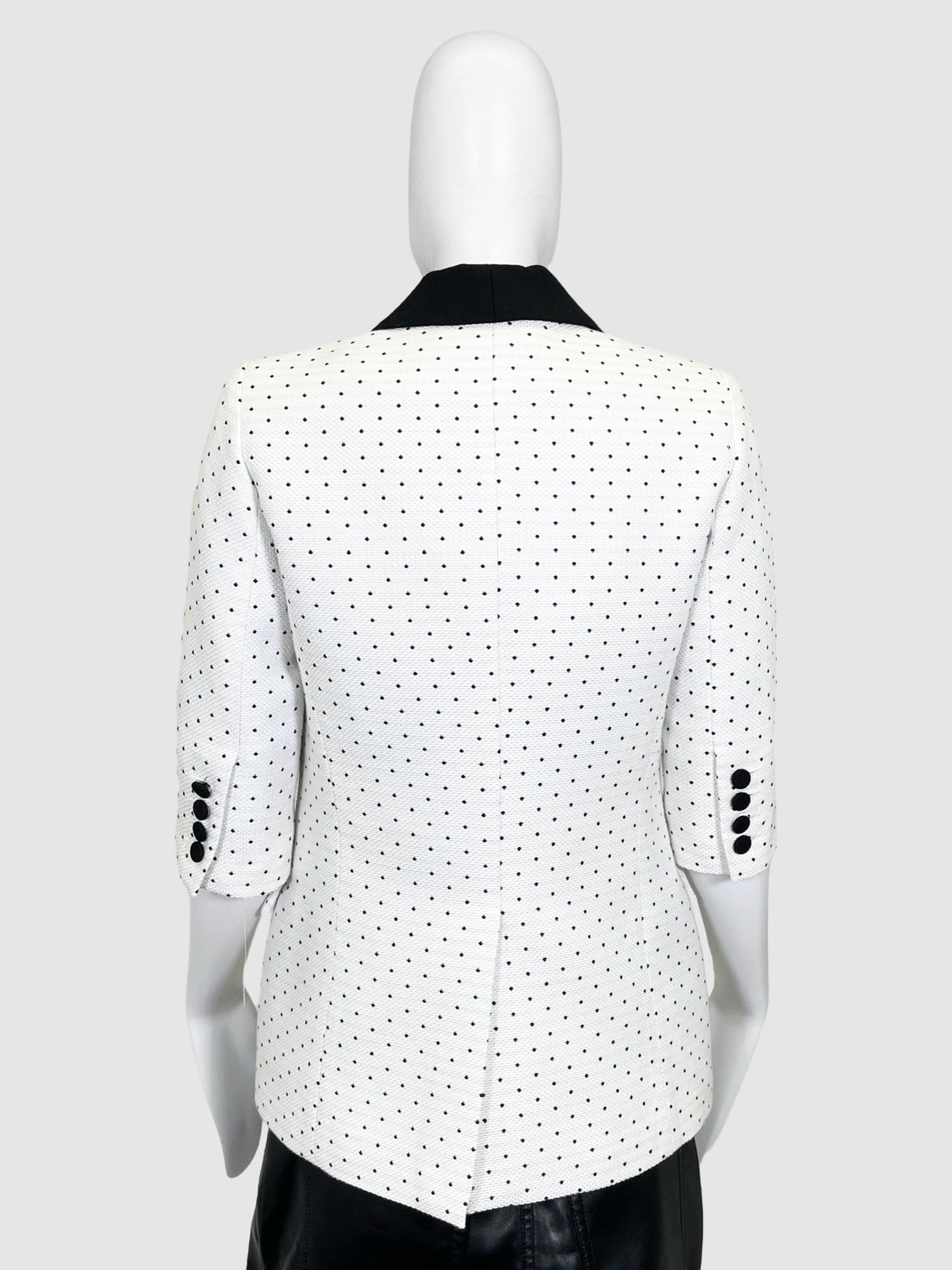 Short Sleeve Polka Dot Blazer - Size 4
