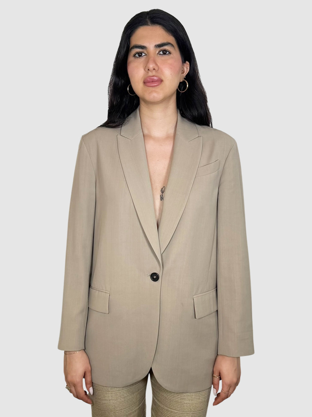 Wool Single-Breasted Blazer