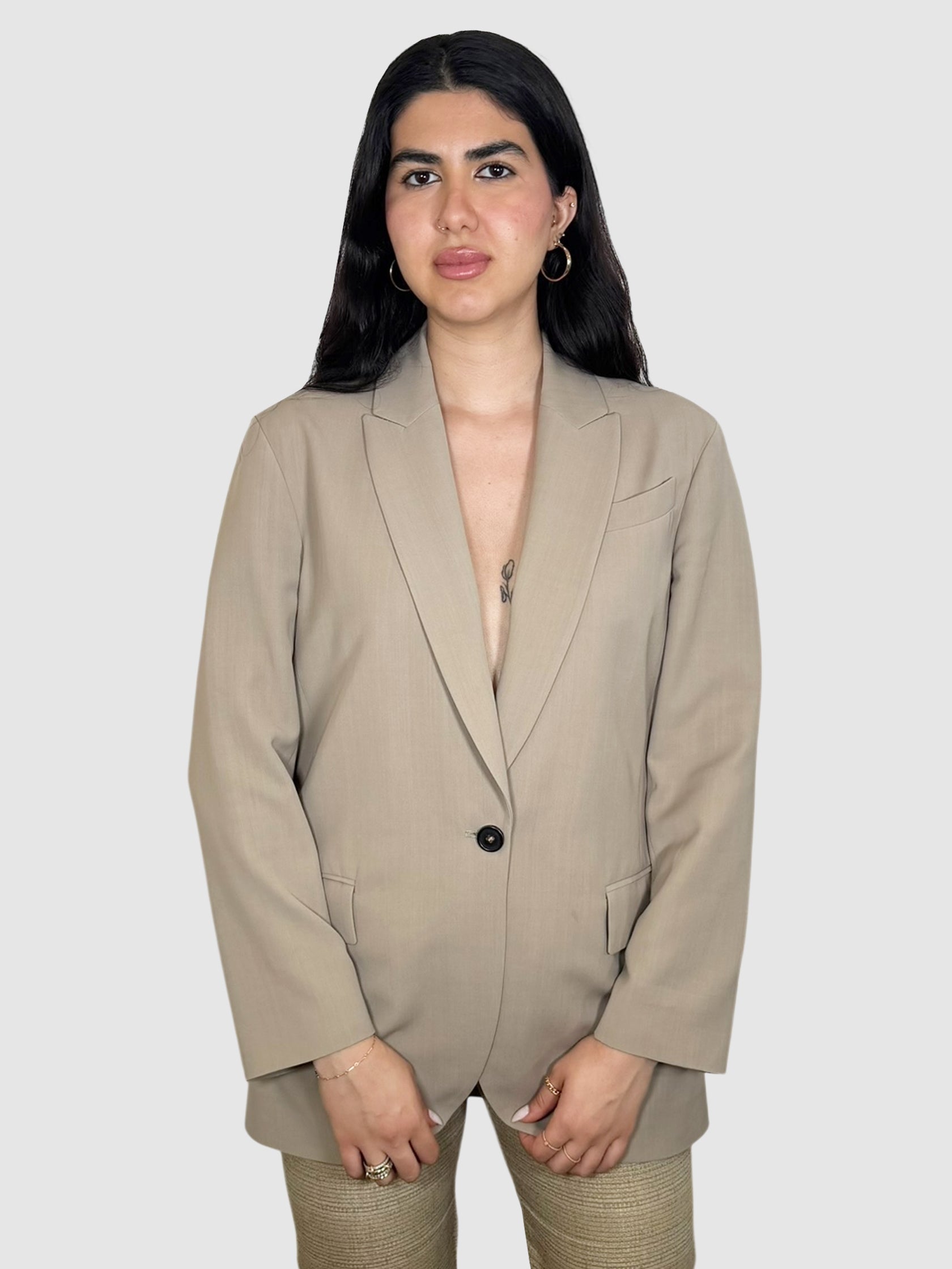 Wool Single-Breasted Blazer