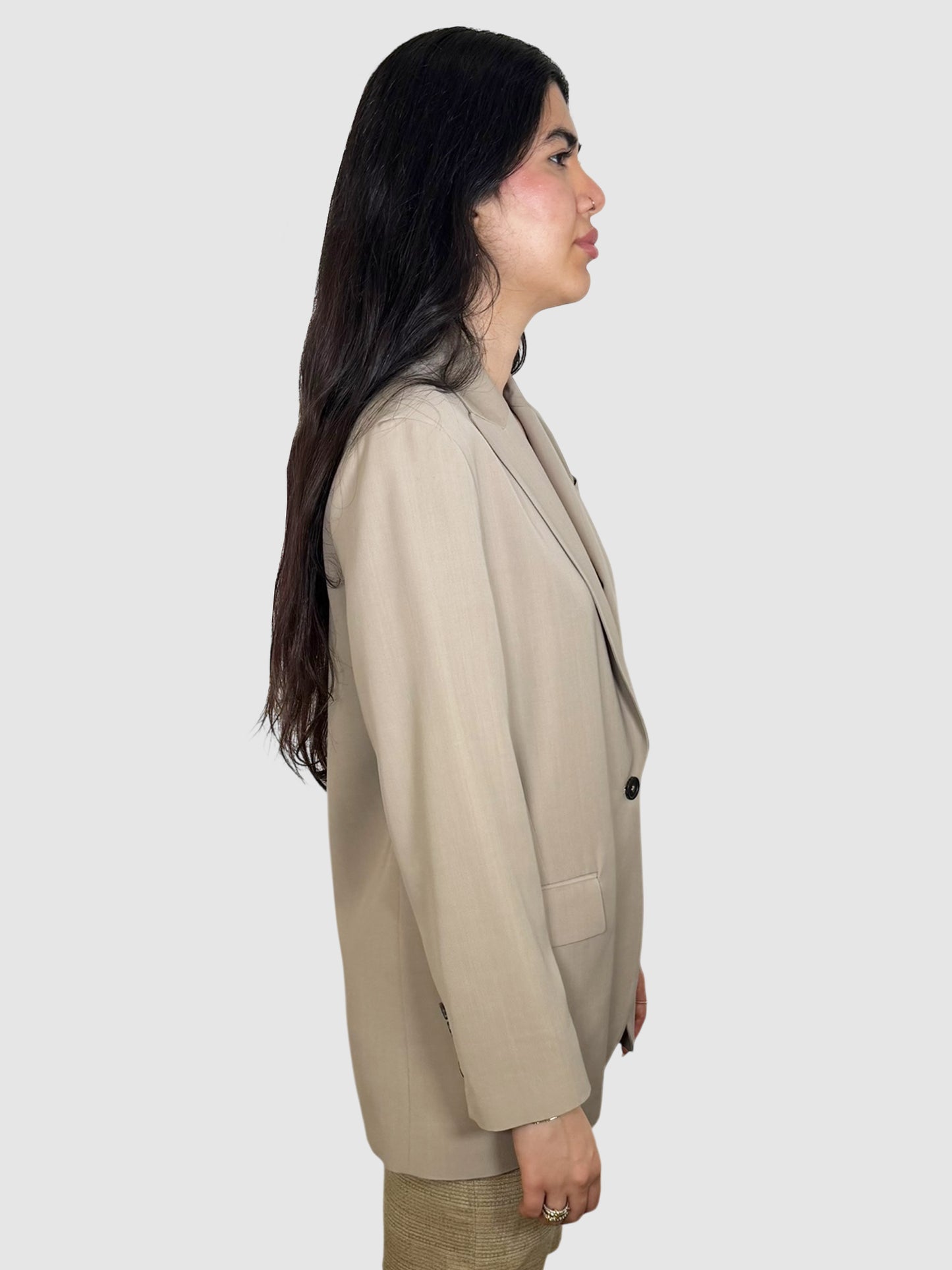 Wool Single-Breasted Blazer