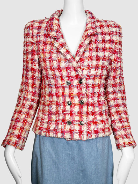 Tweed Double-Breasted Blazer - Size S