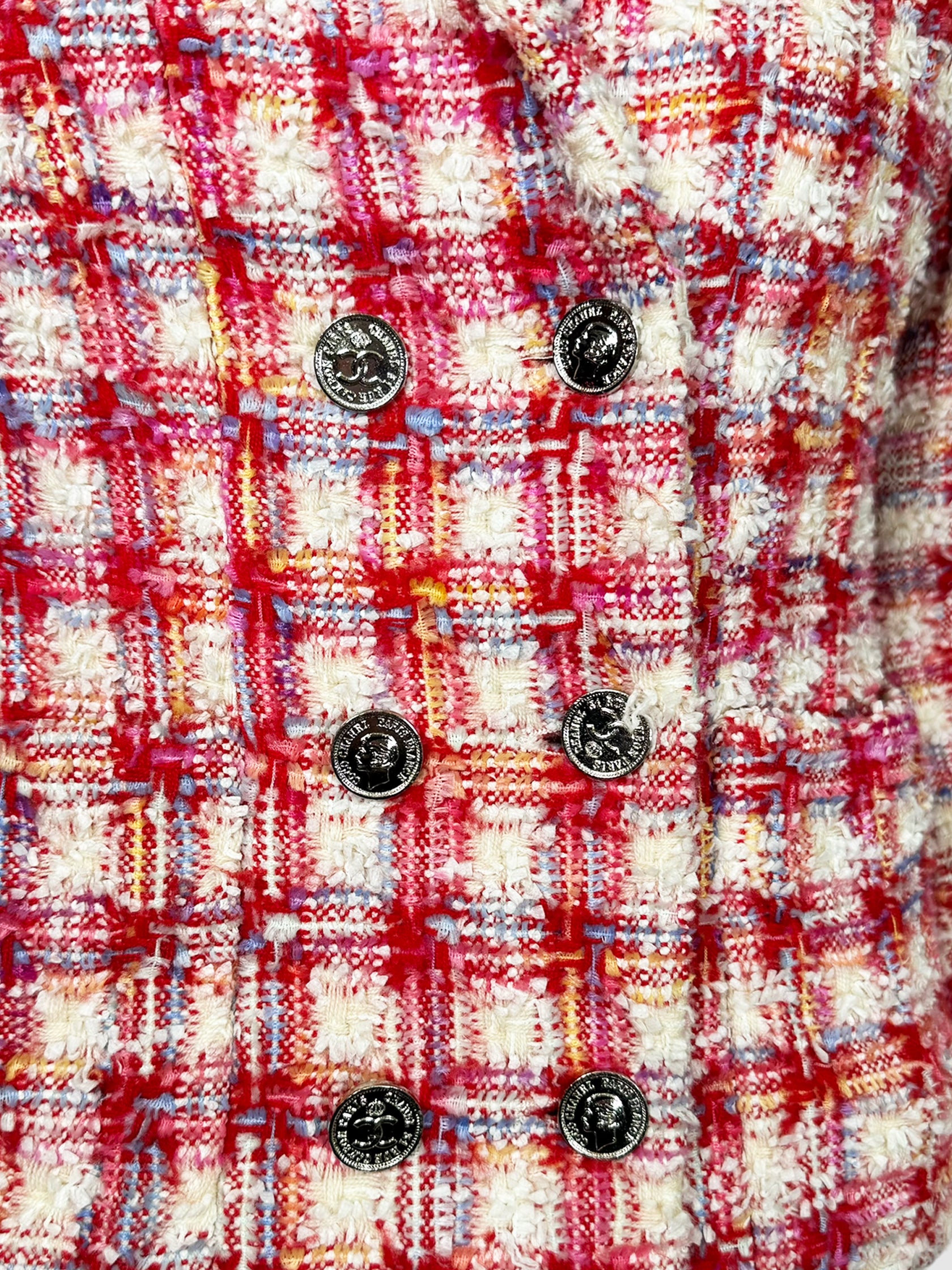 Tweed Double-Breasted Blazer - Size S