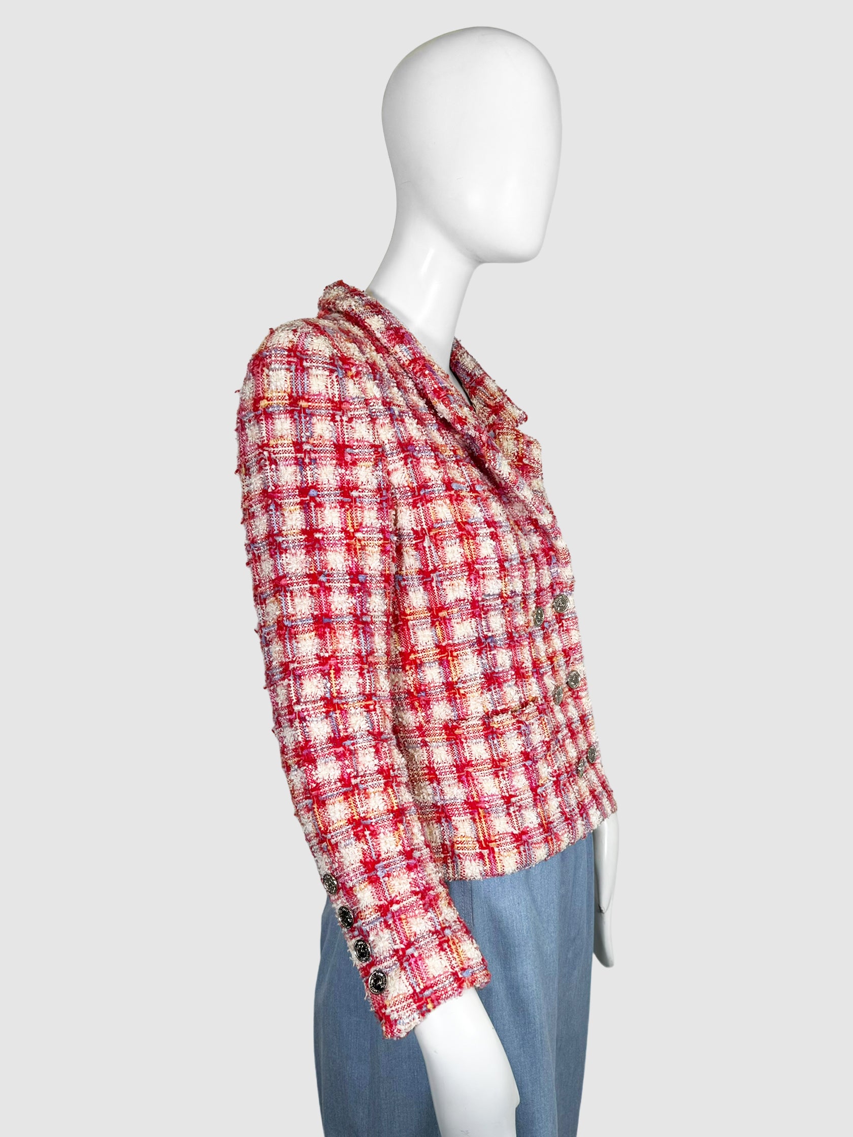 Tweed Double-Breasted Blazer - Size S