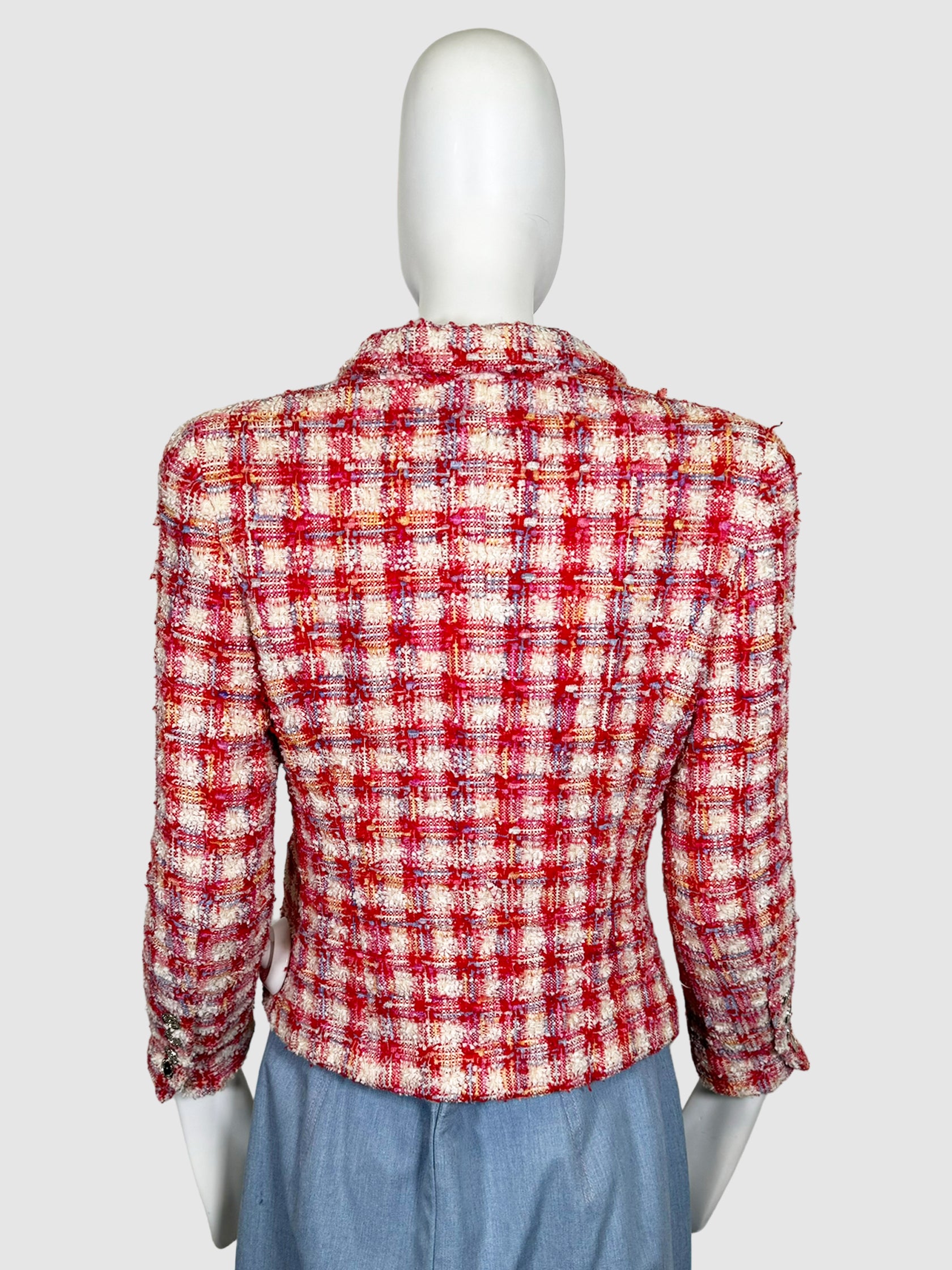 Tweed Double-Breasted Blazer - Size S