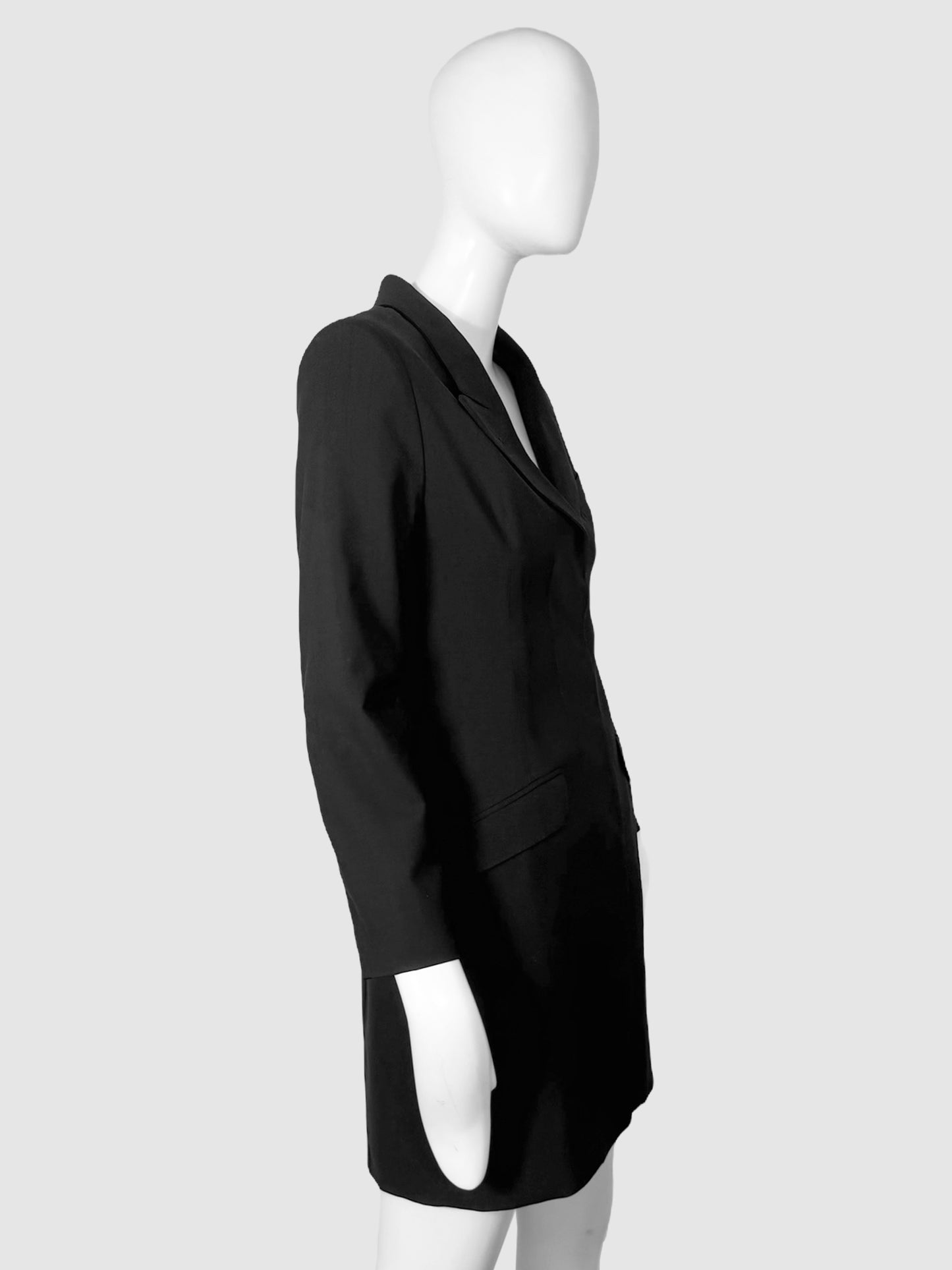 Single-Breasted Wool Blazer Dress - Size 2