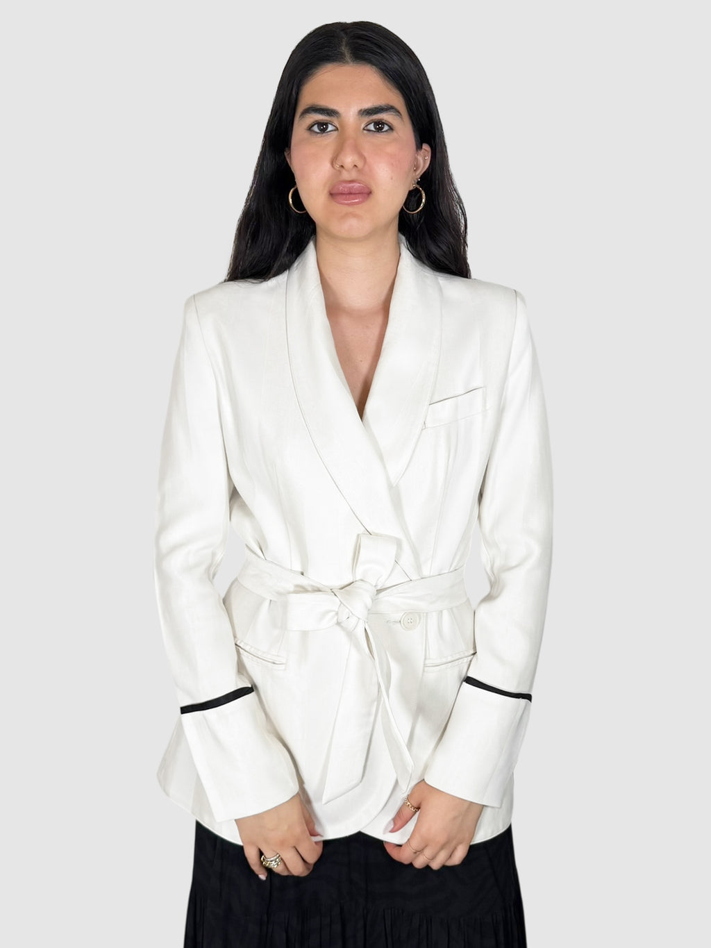 Crossover Belted Blazer