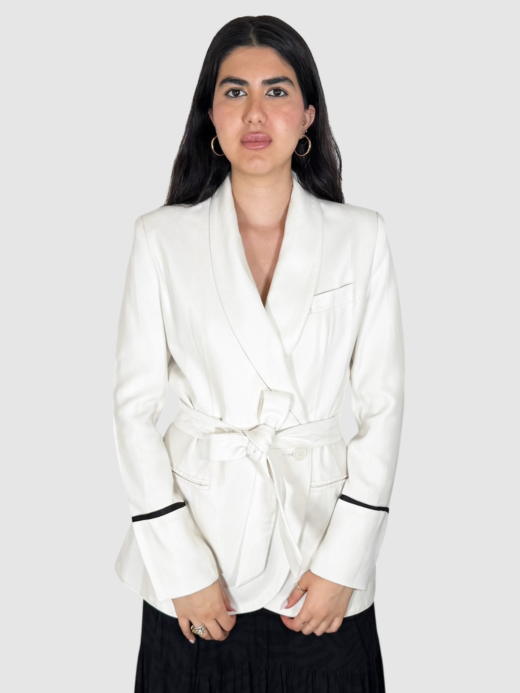 Crossover Belted Blazer