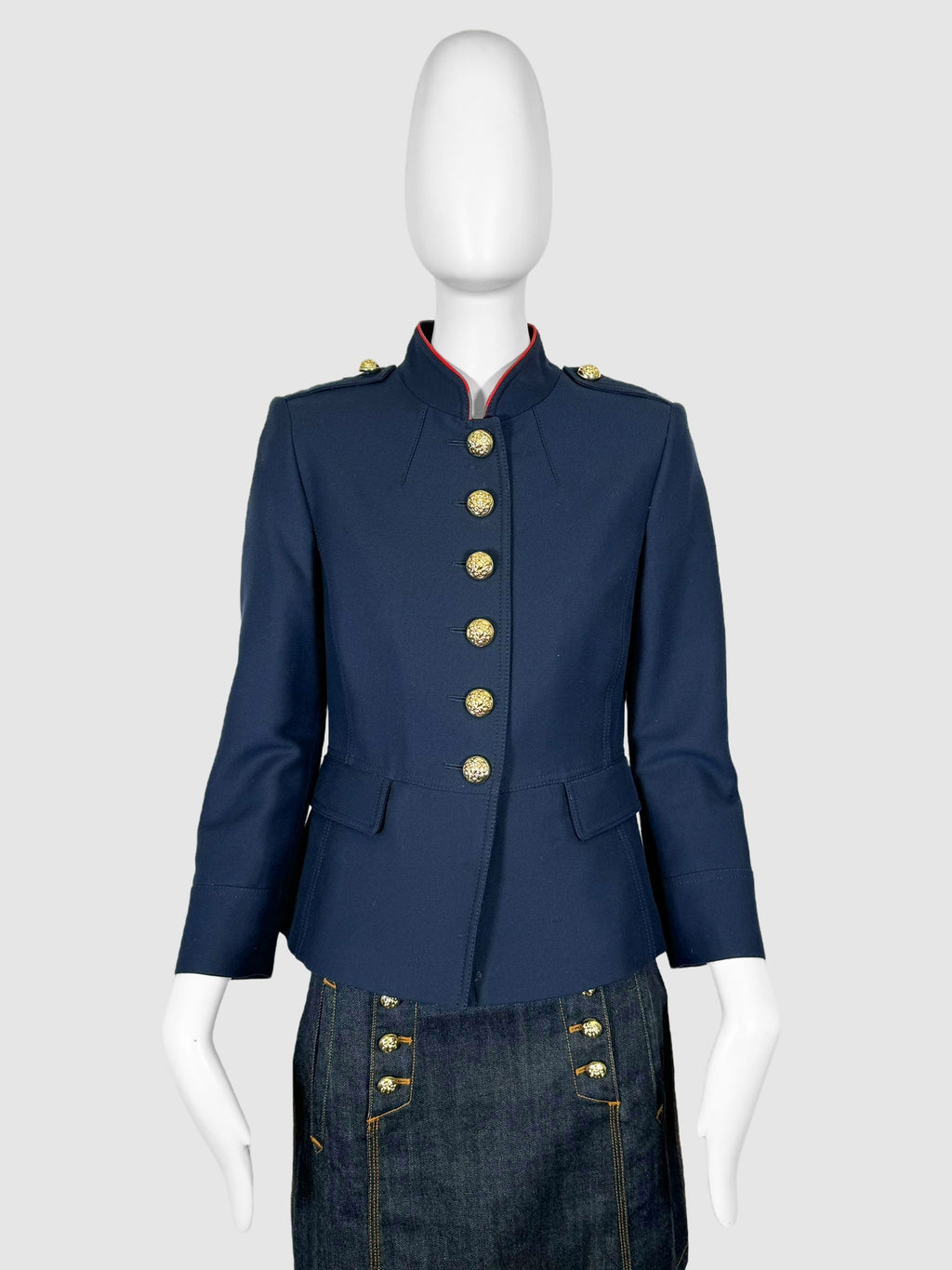 Button-Up Military Jacket - Size 6