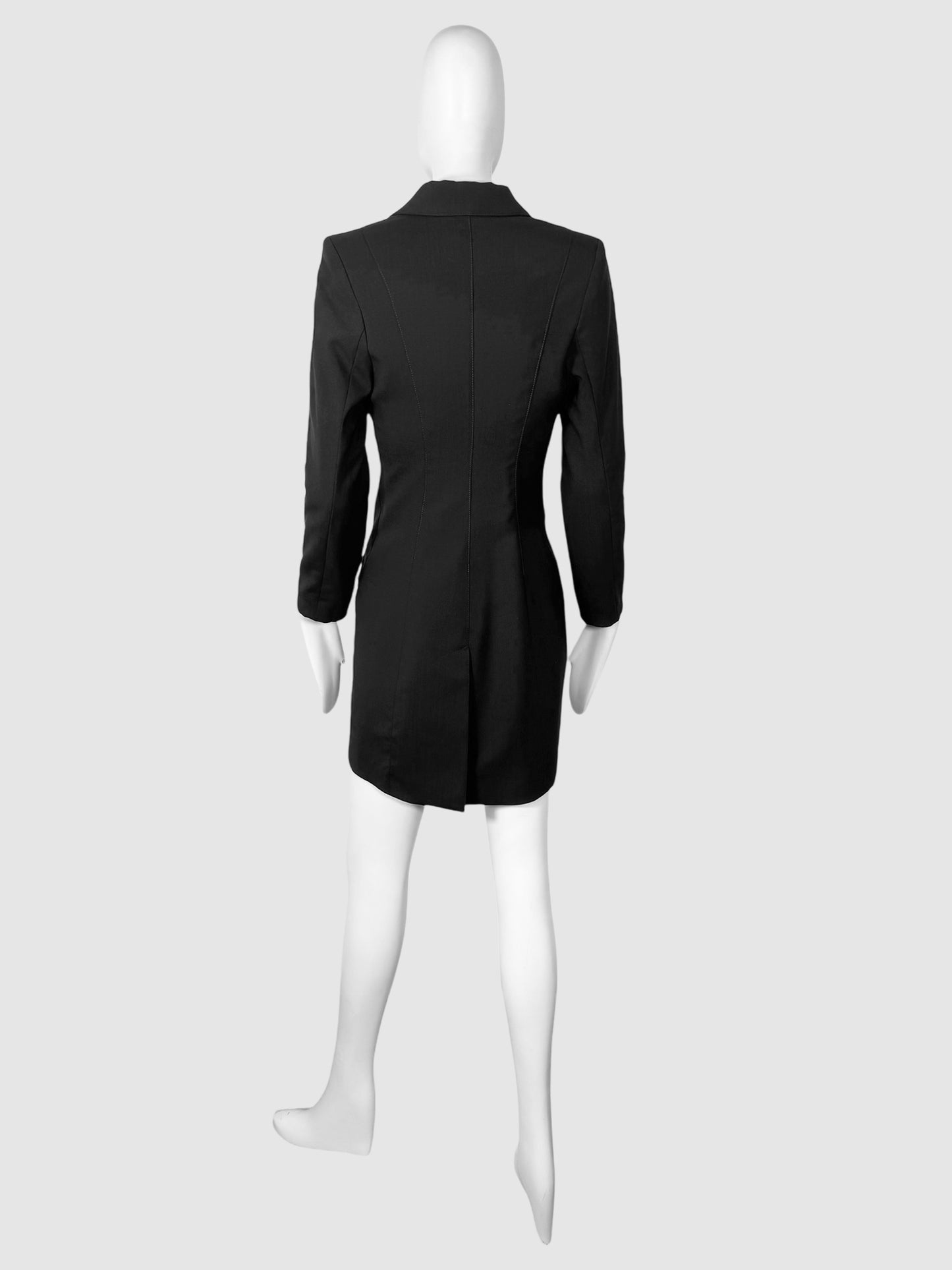 Single-Breasted Wool Blazer Dress - Size 2