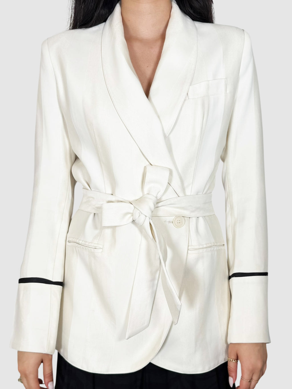 Crossover Belted Blazer