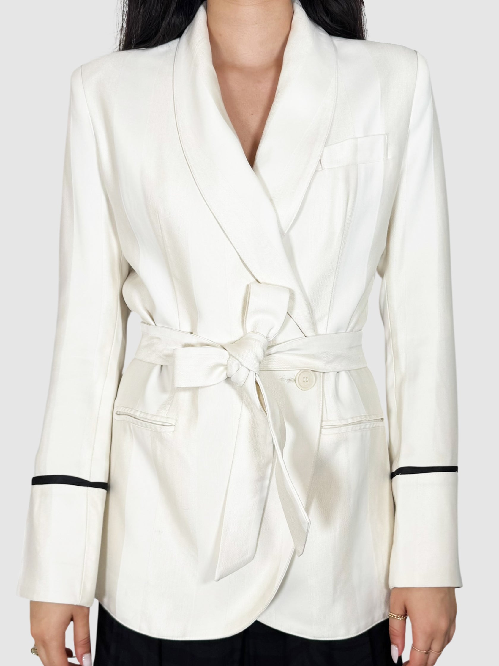 Crossover Belted Blazer