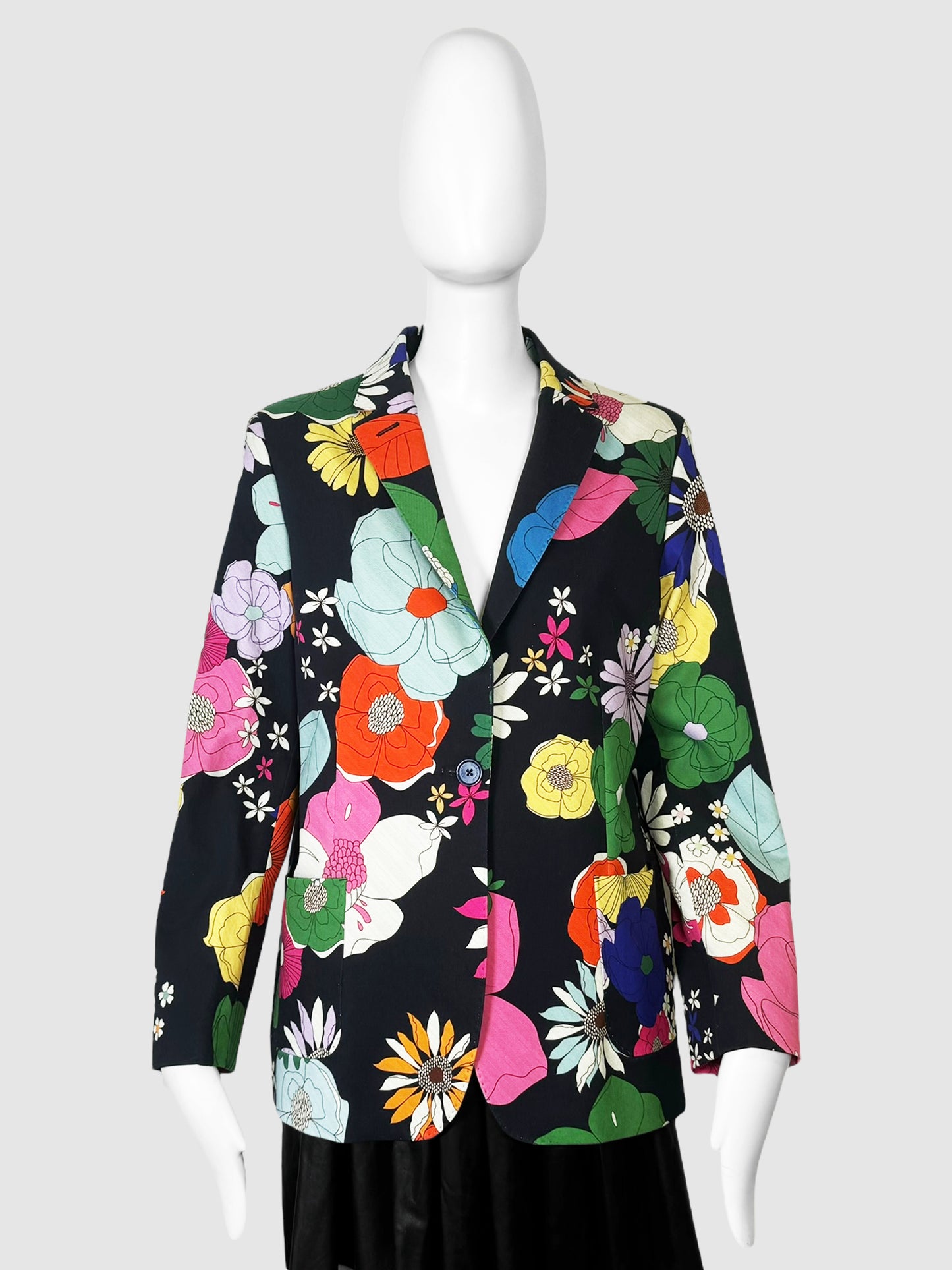 Floral Print Blazer - Size 48