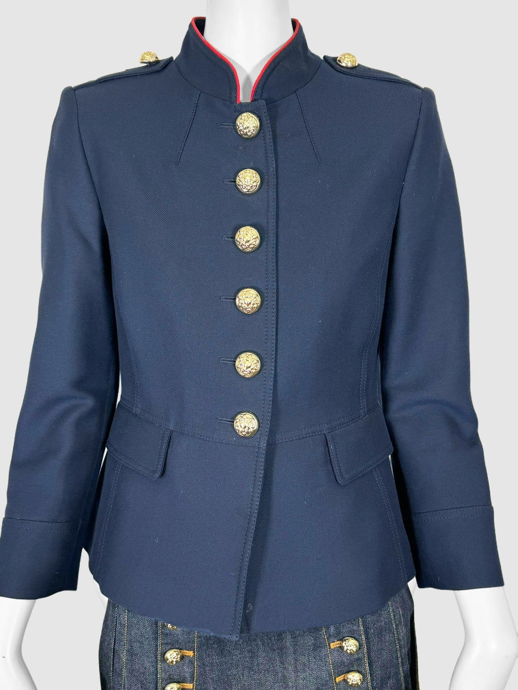 Button-Up Military Jacket - Size 6