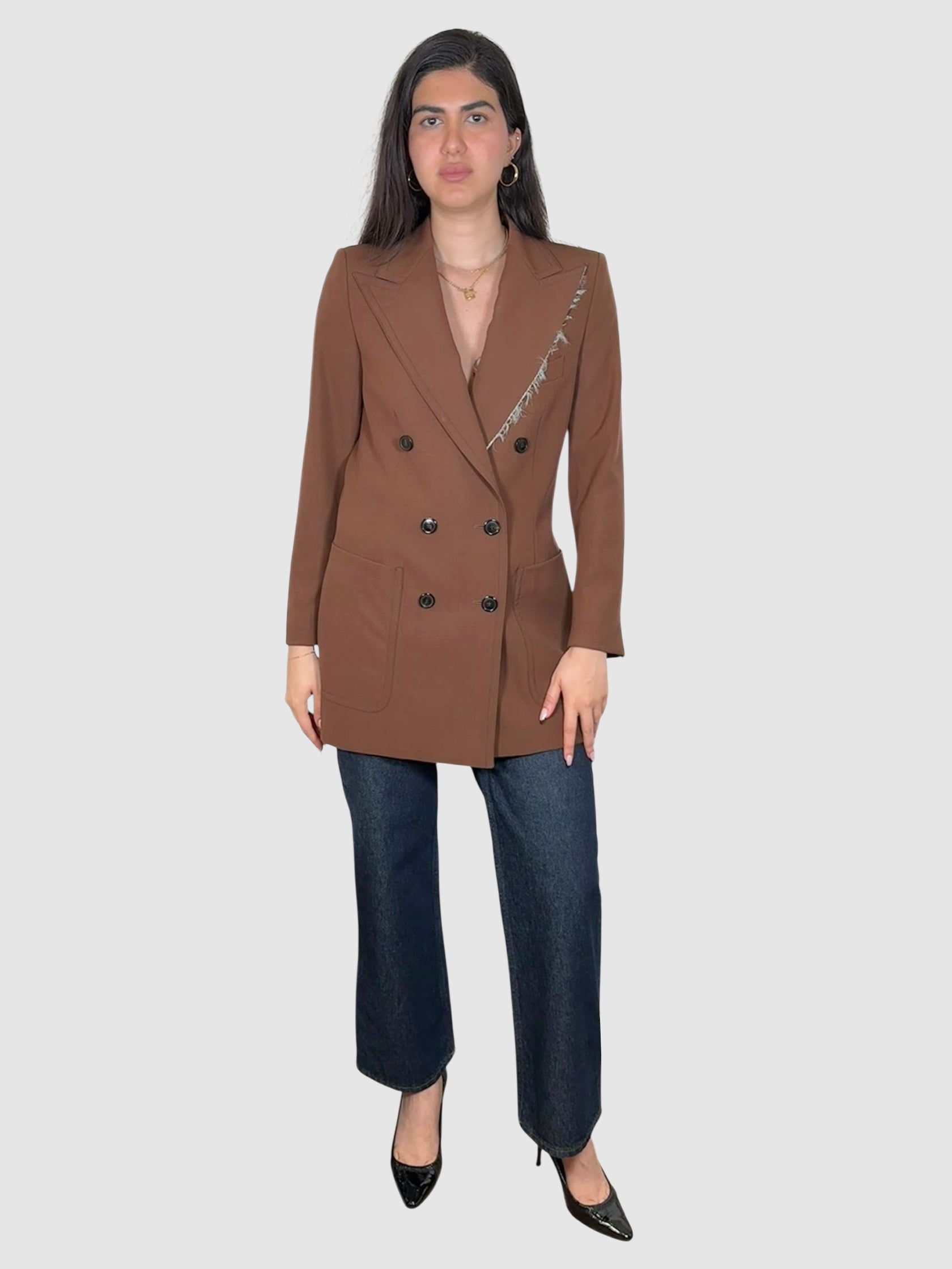 Bylee Raw-Edge Blazer