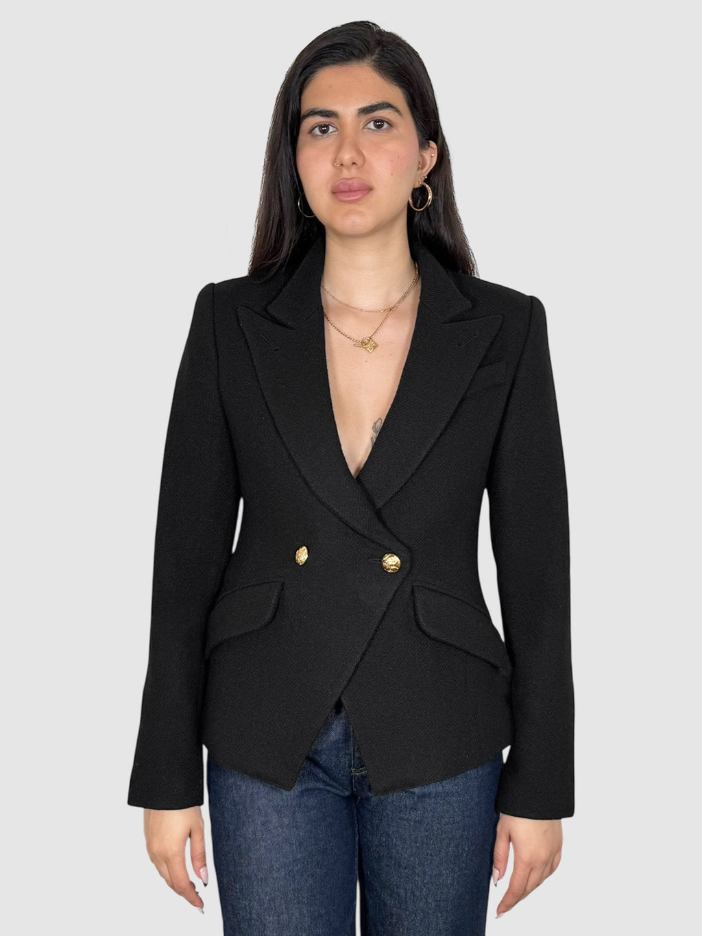 Crossover Wool Blazer