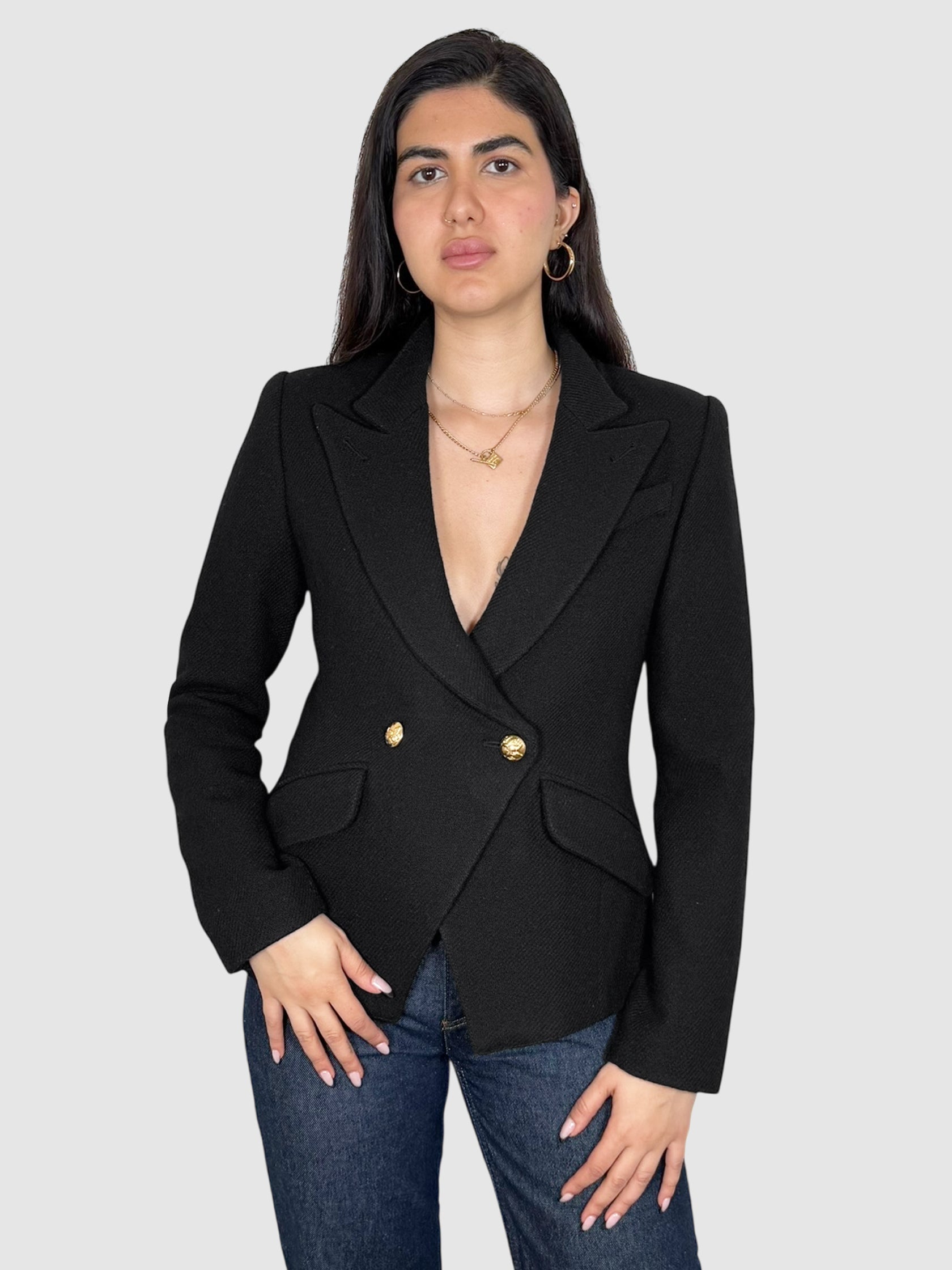 Crossover Wool Blazer