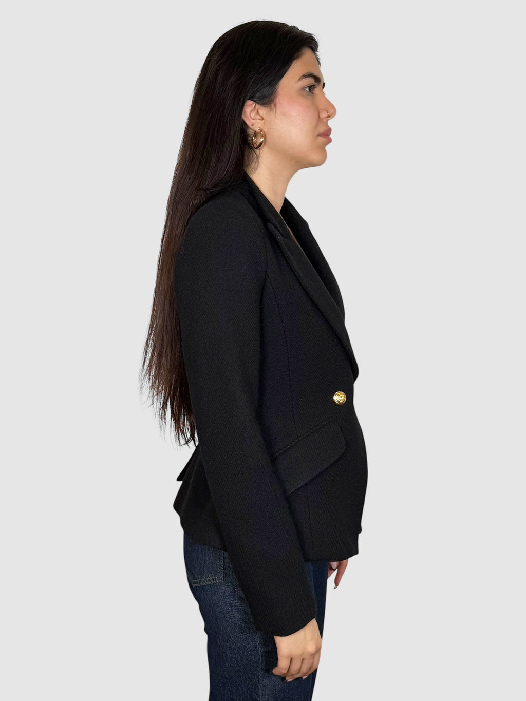 Crossover Wool Blazer