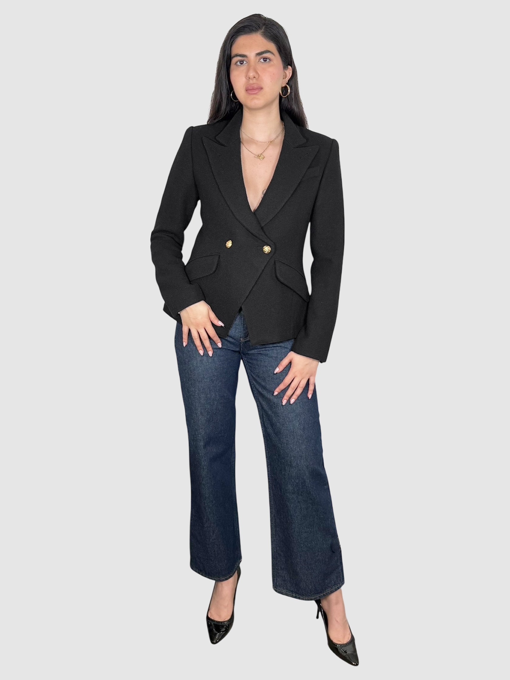 Crossover Wool Blazer