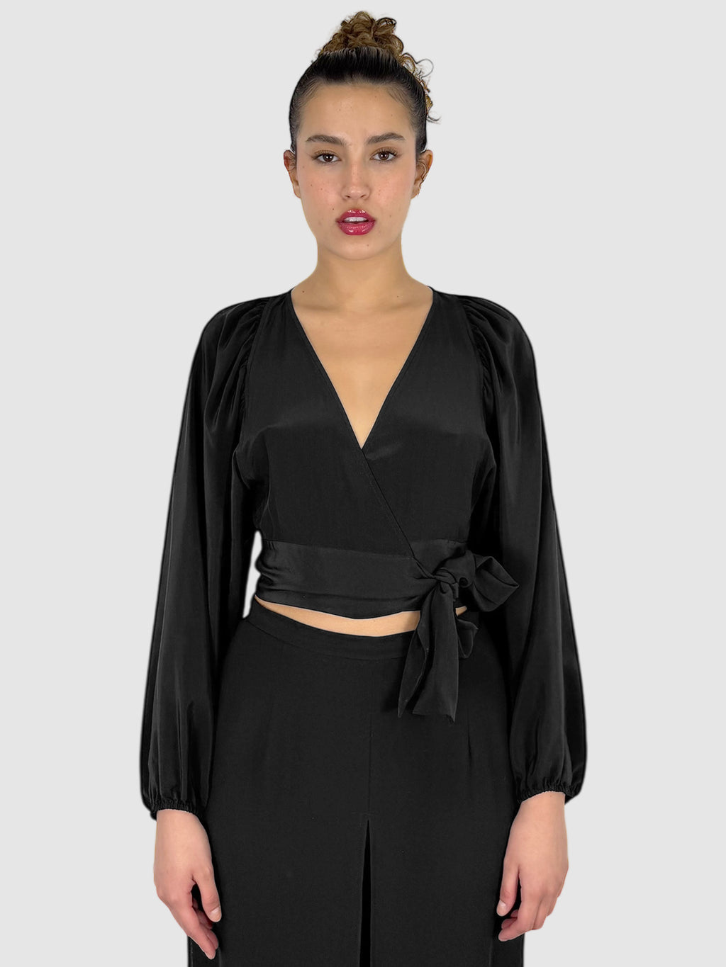 Silk Wrap Top