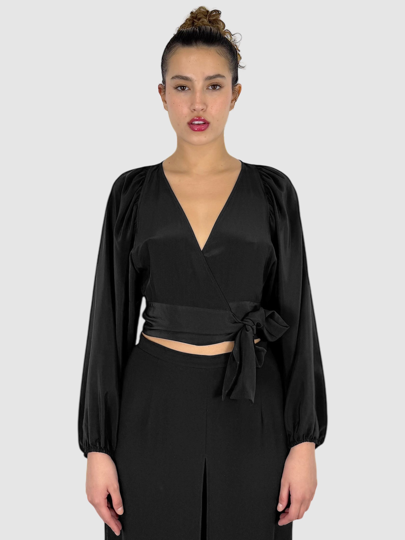 Silk Wrap Top