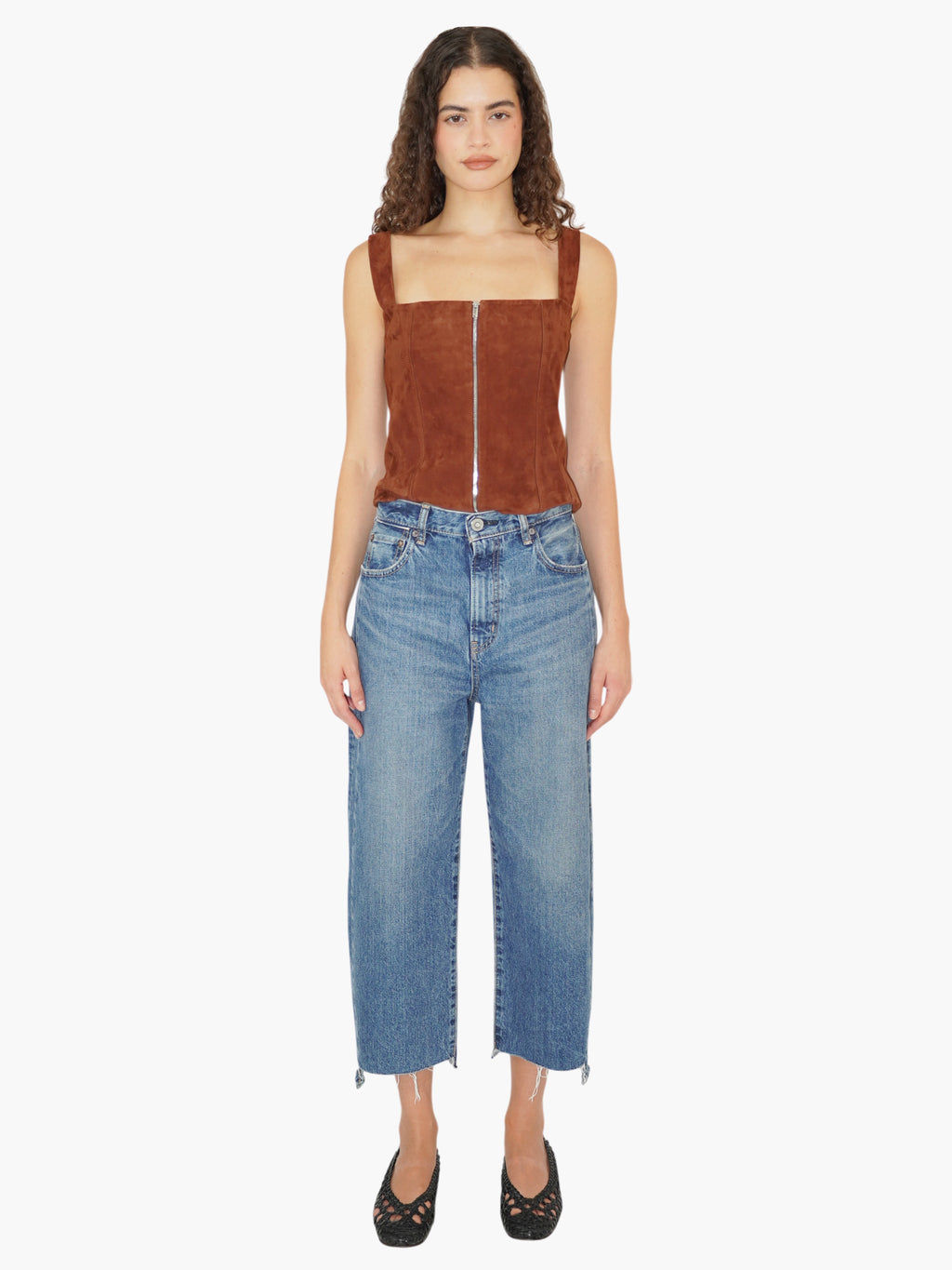 Cropped Straight Jeans