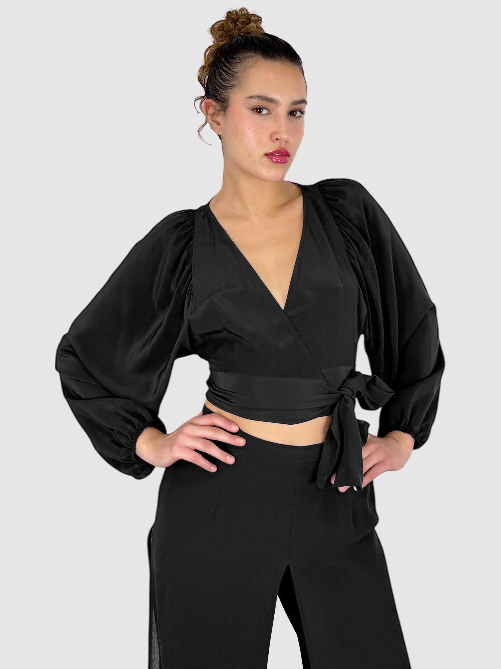 Silk Wrap Top