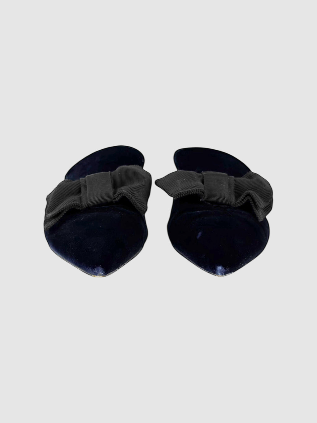 Velvet Bow Mules