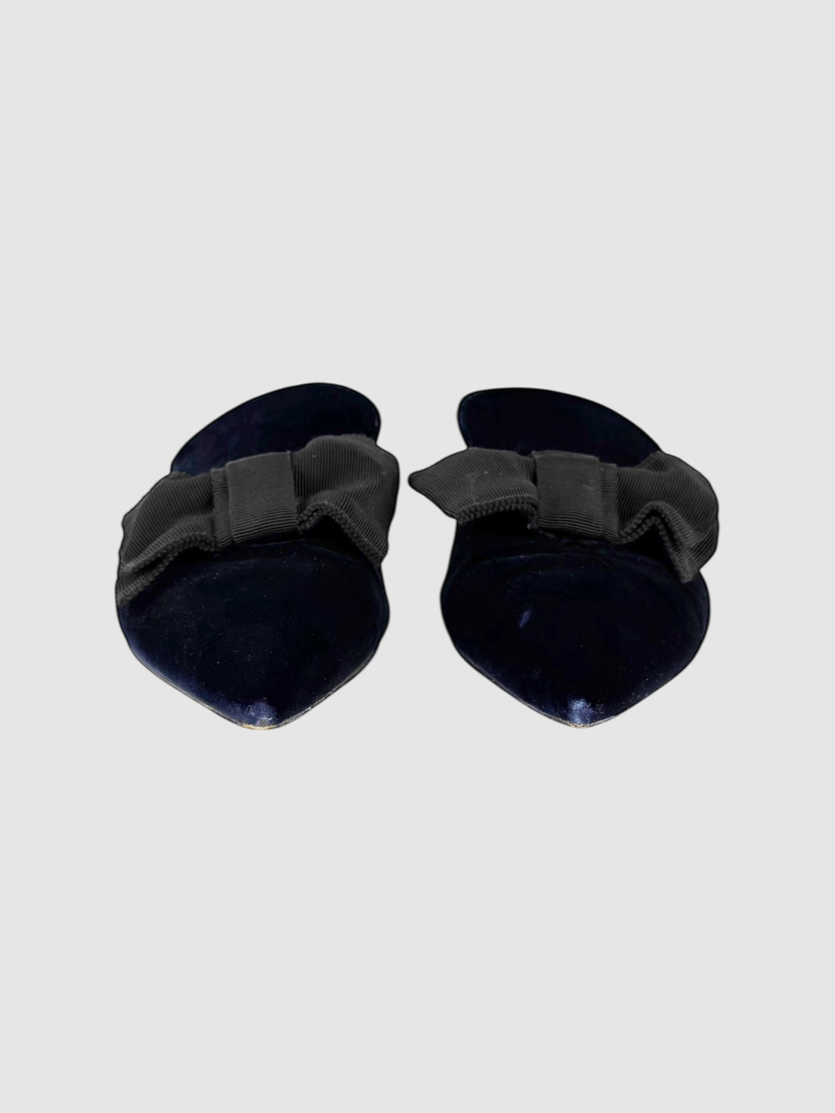 Velvet Bow Mules