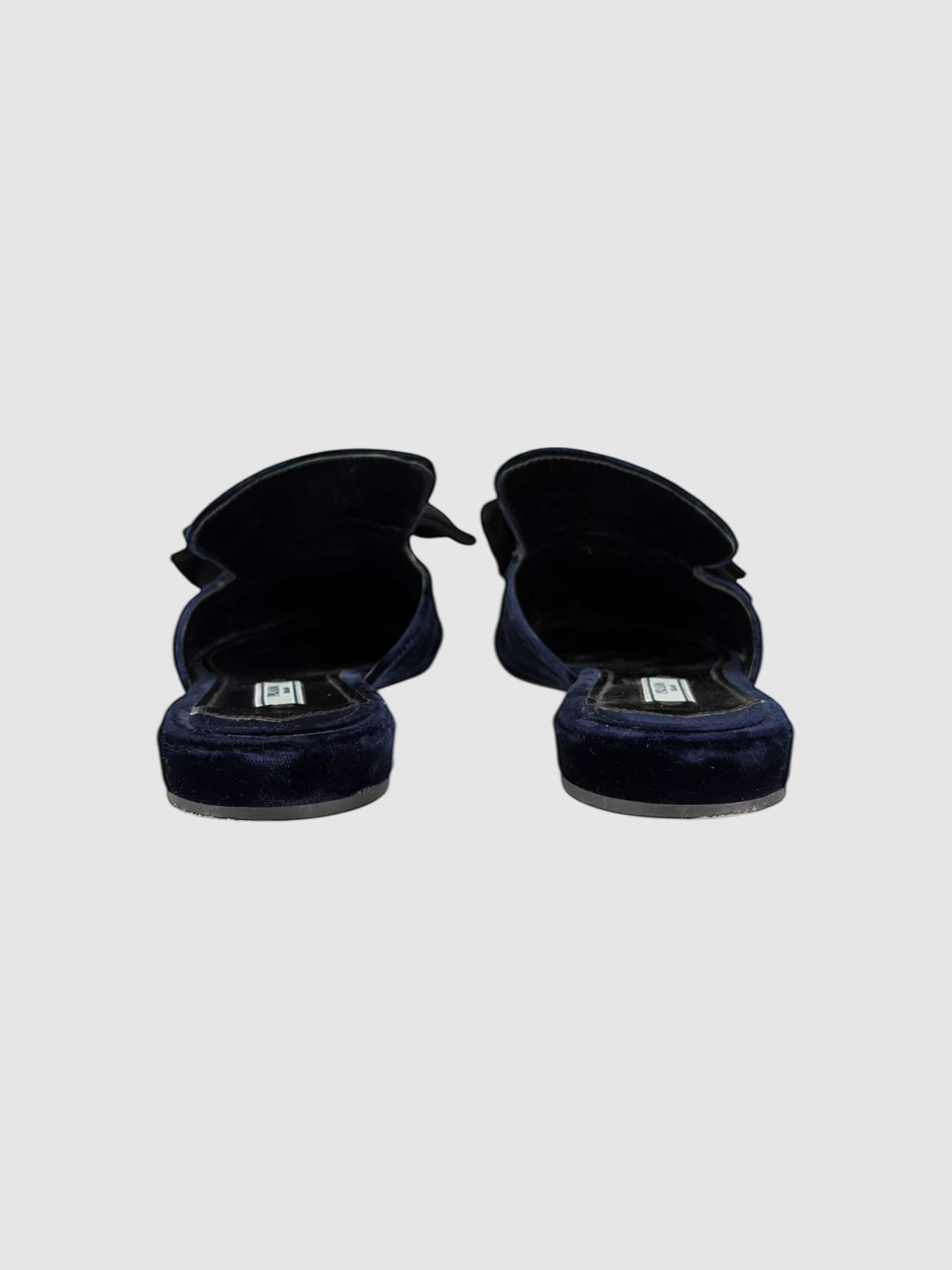 Velvet Bow Mules
