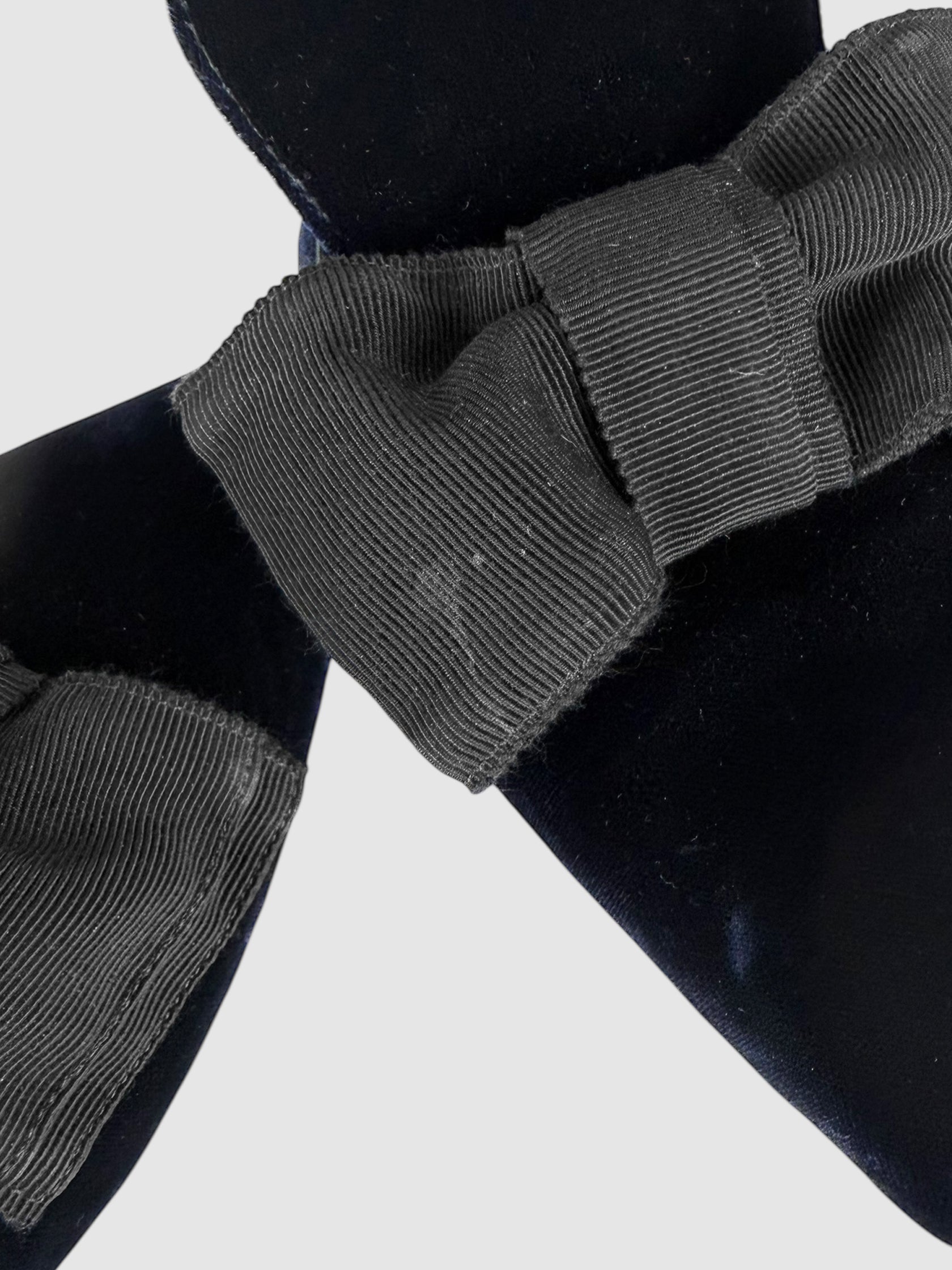 Velvet Bow Mules