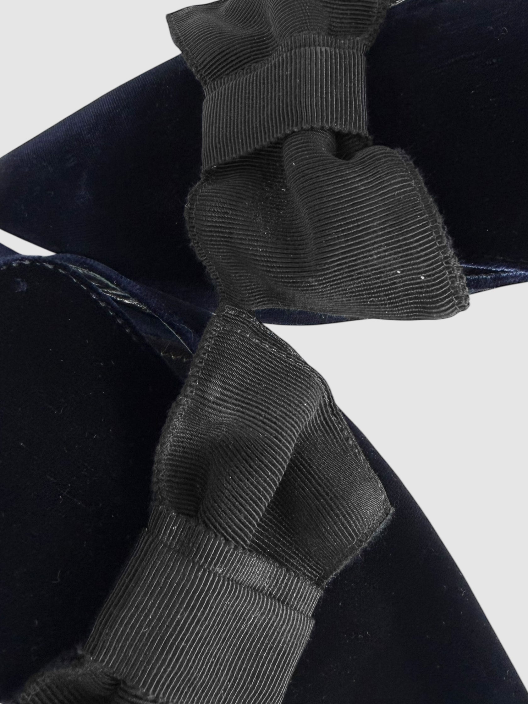 Velvet Bow Mules