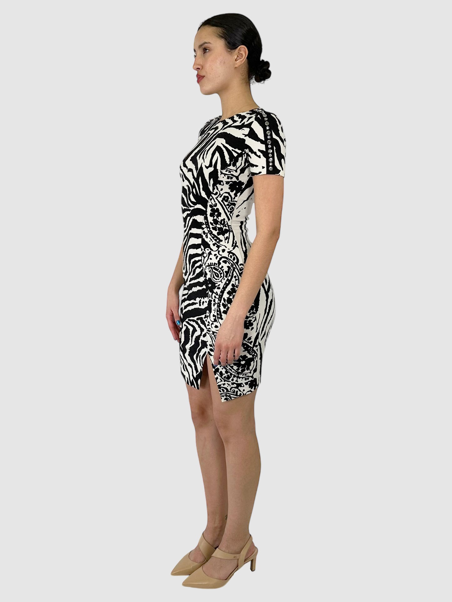 Animal Print Mini Dress - Size 38