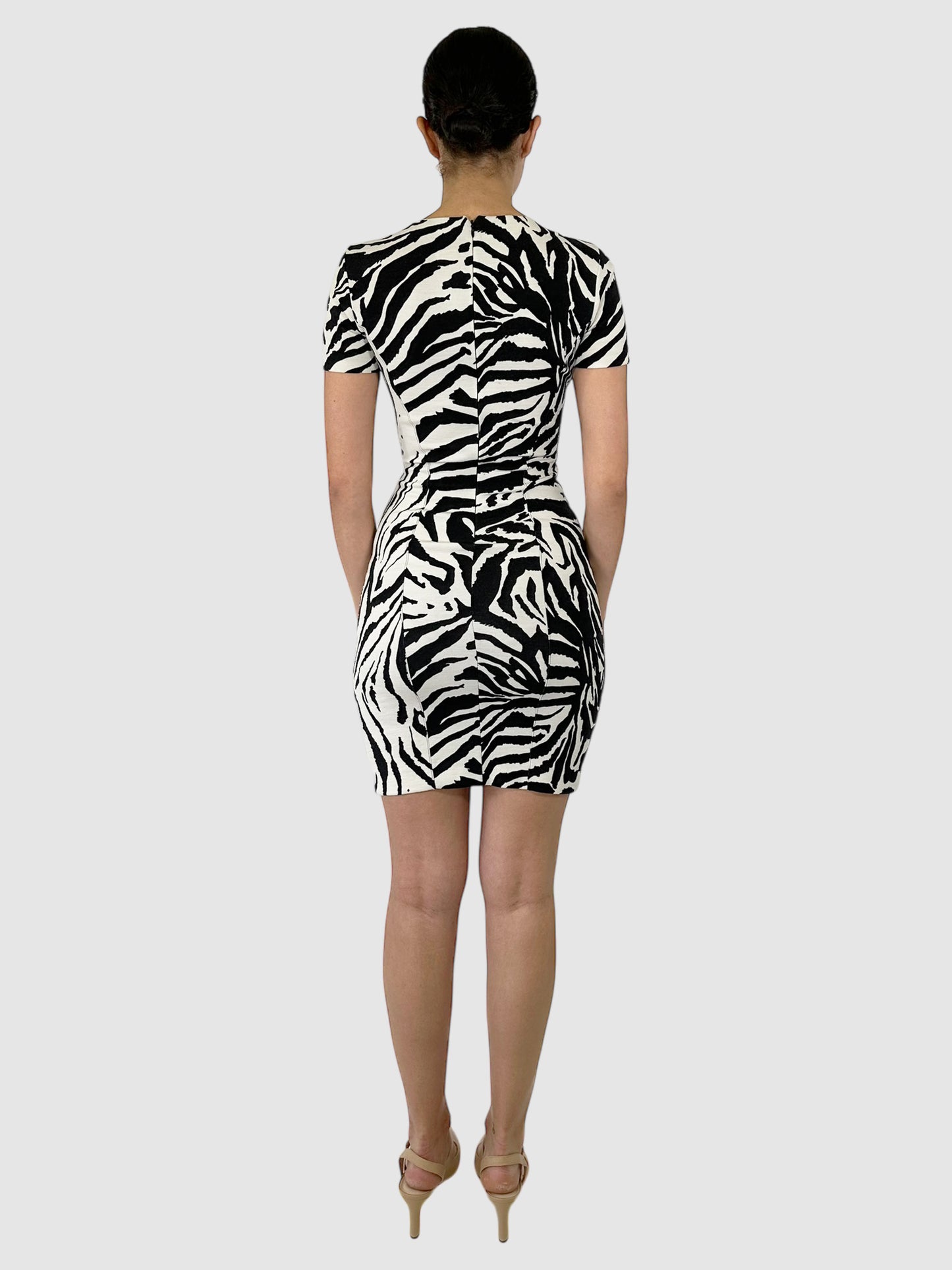 Animal Print Mini Dress - Size 38