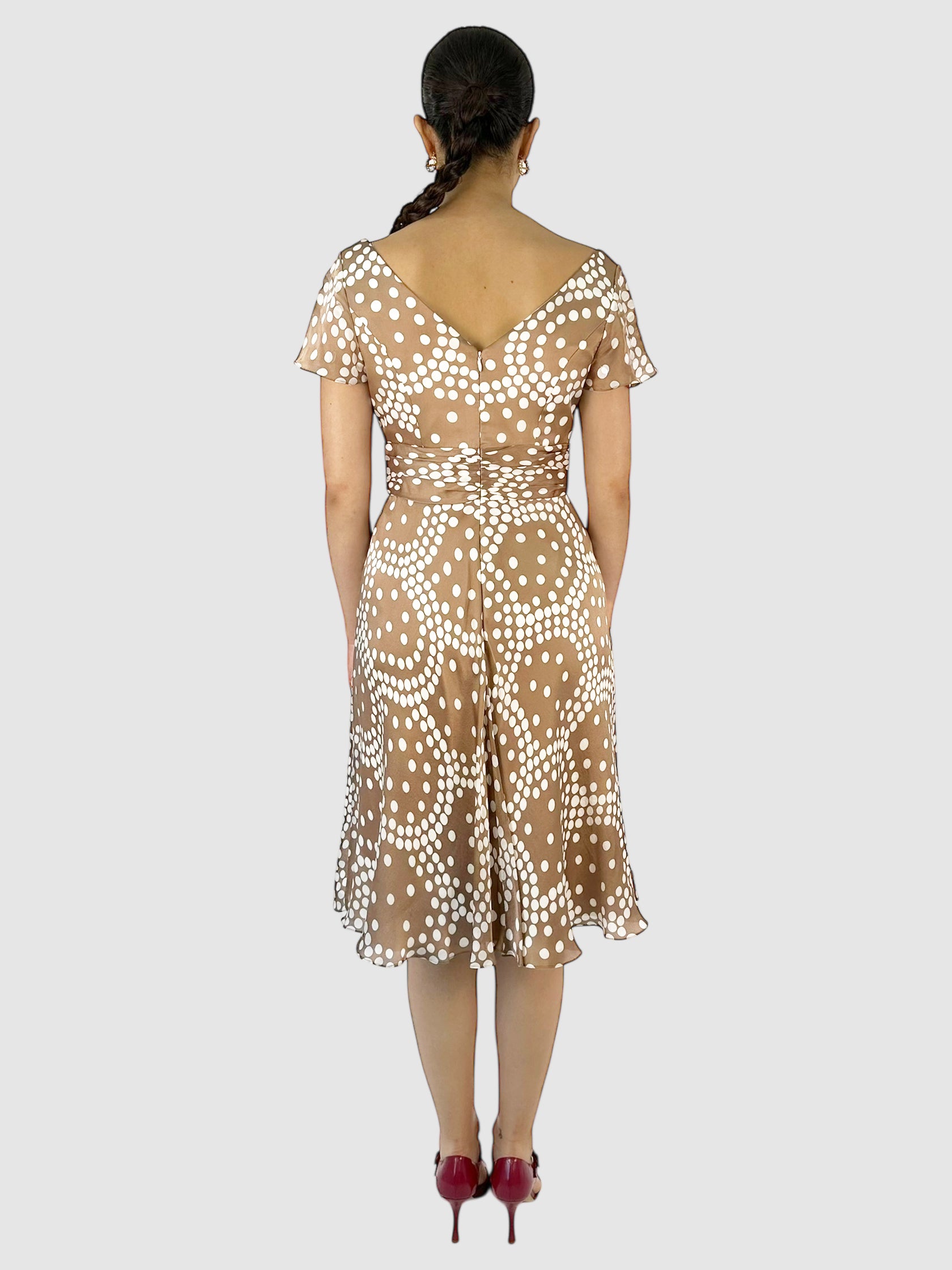 Silk Dotted Dress