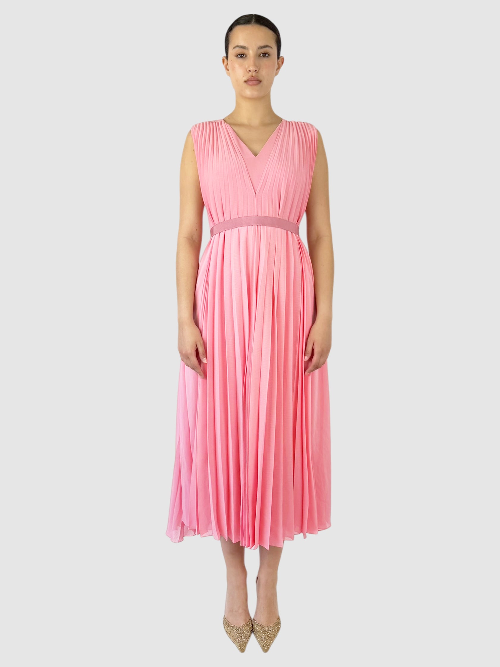 Plissé-Pleated Dress