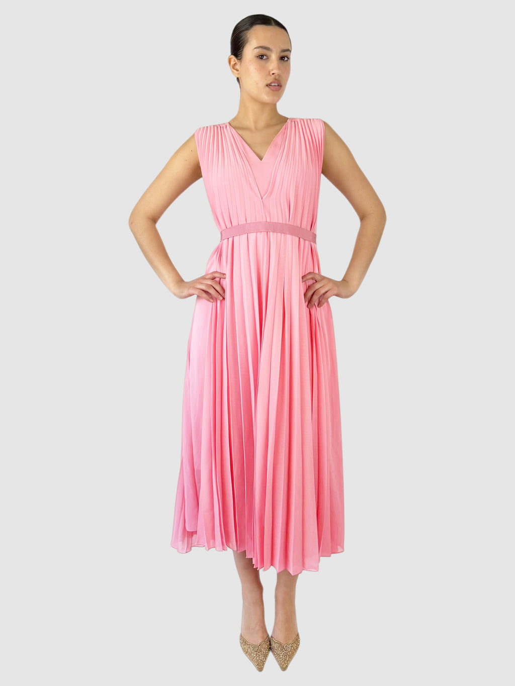 Plissé-Pleated Dress