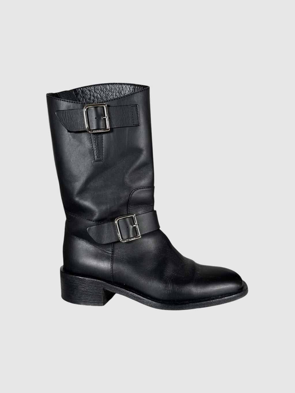 Leather CC Biker Boots